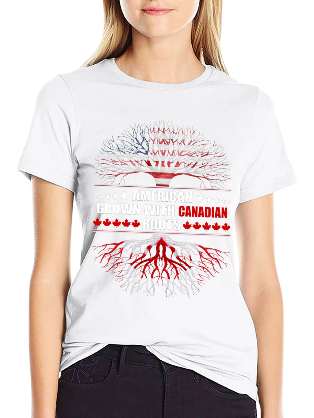 American Grown with Canadian Roots Tee