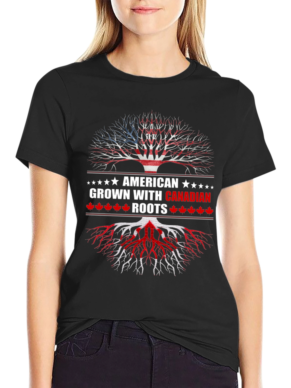 American Grown with Canadian Roots Tee