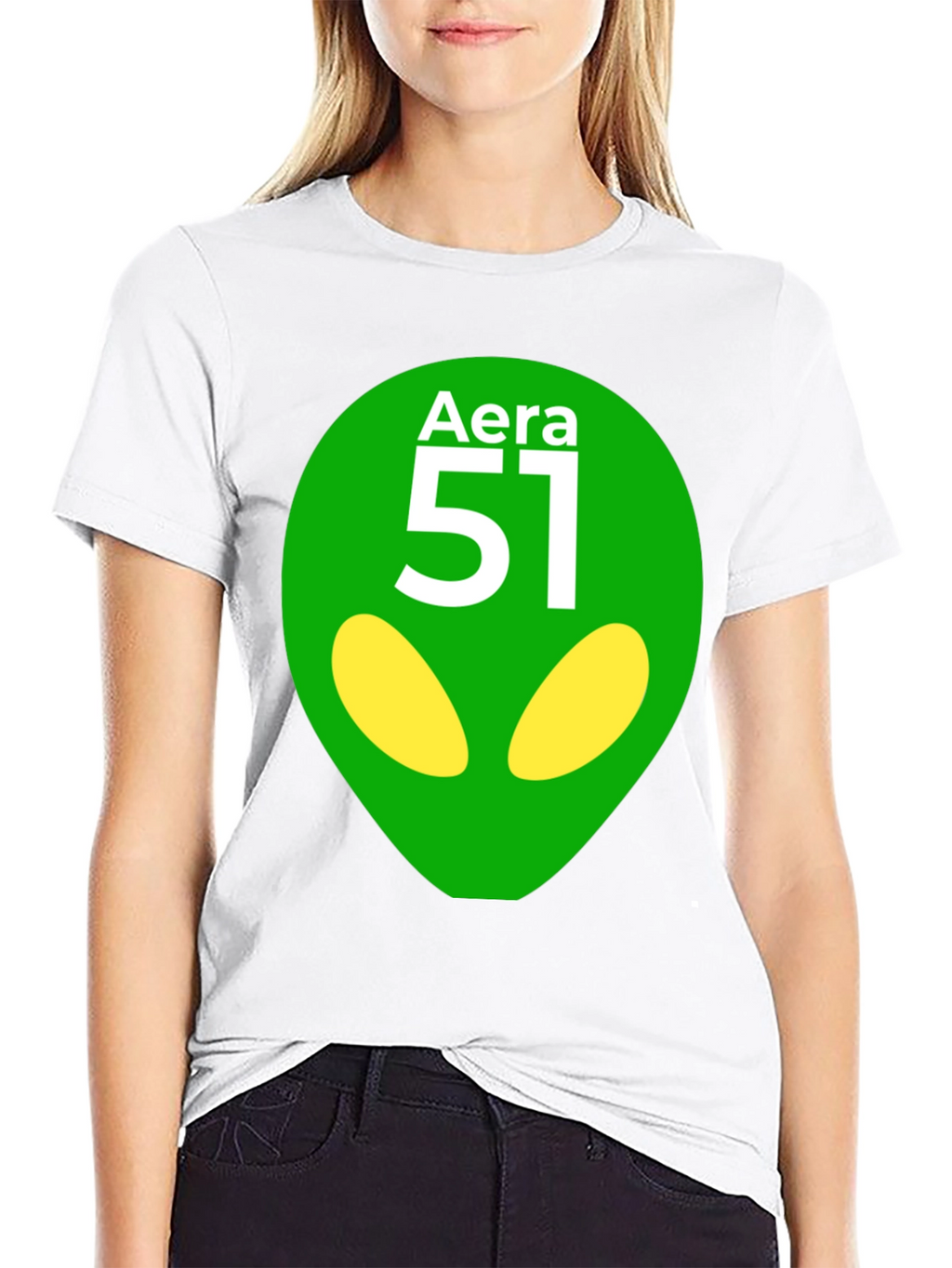 Area 51 Alien Graphic T-Shirt - Black