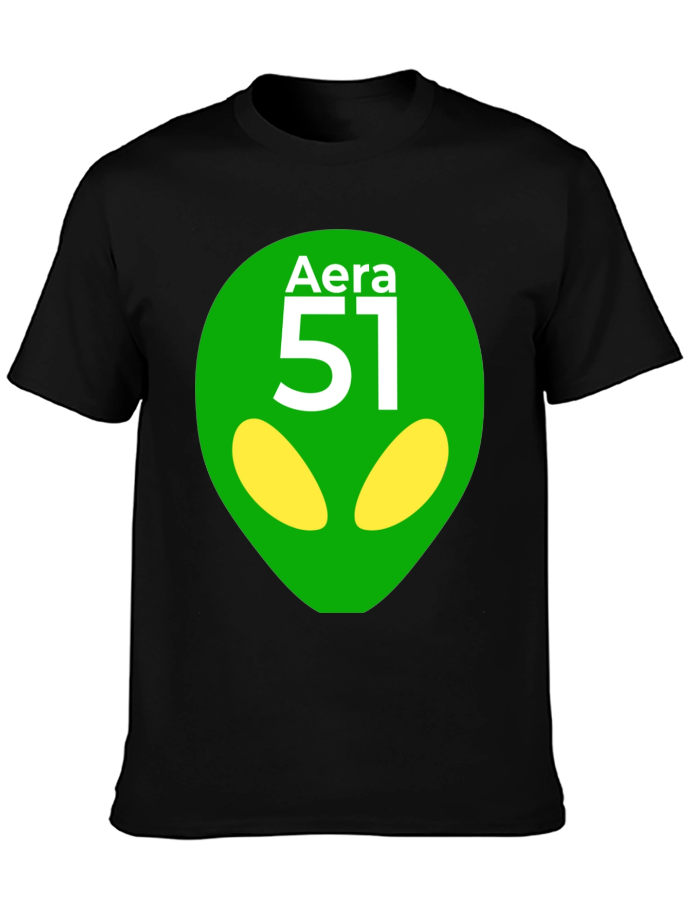 Area 51 Alien Graphic T-Shirt - Black
