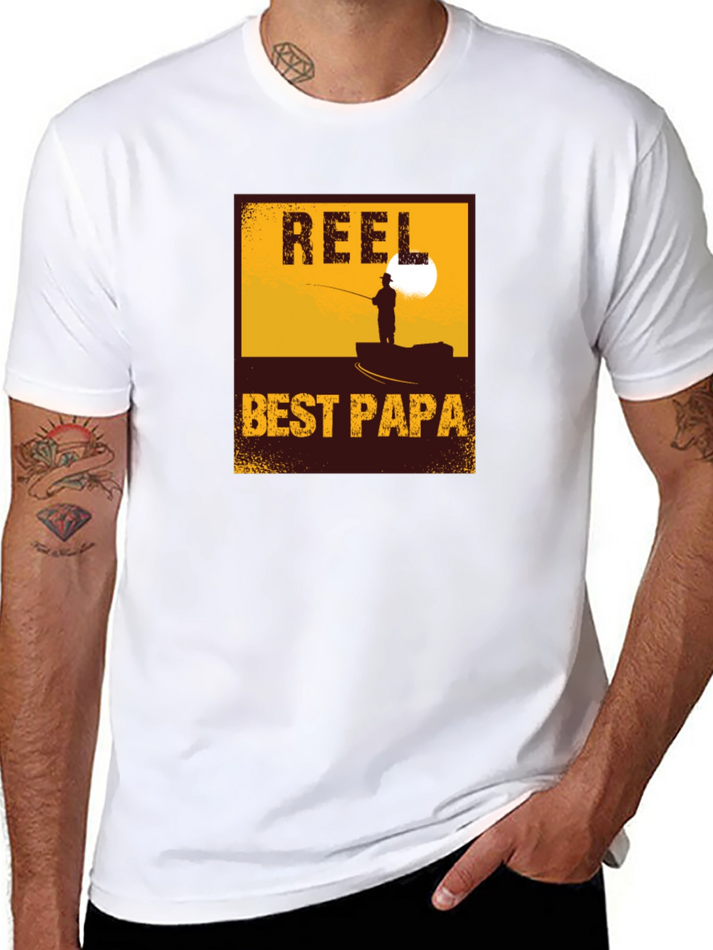 Reel Best Papa T-Shirt - Fishing Dad Gift