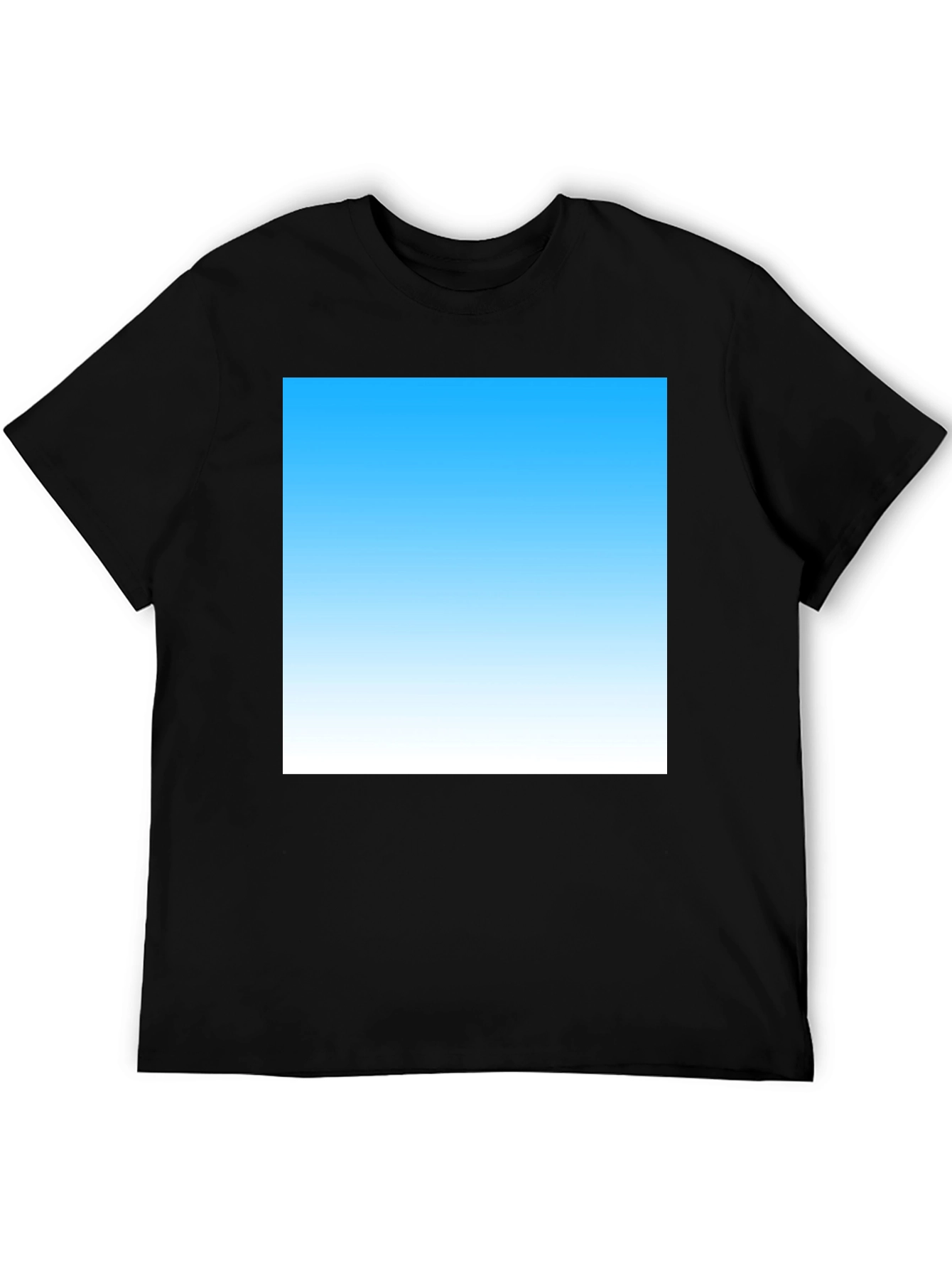 Sky Blue Gradient T-Shirt - Modern Casual Tee
