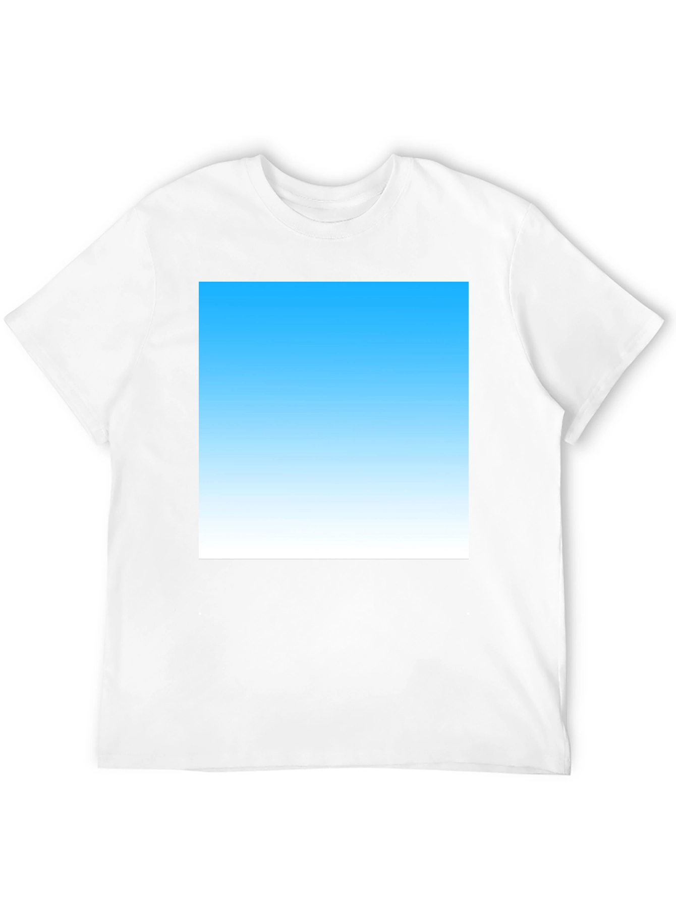 Sky Blue Gradient T-Shirt - Modern Casual Tee
