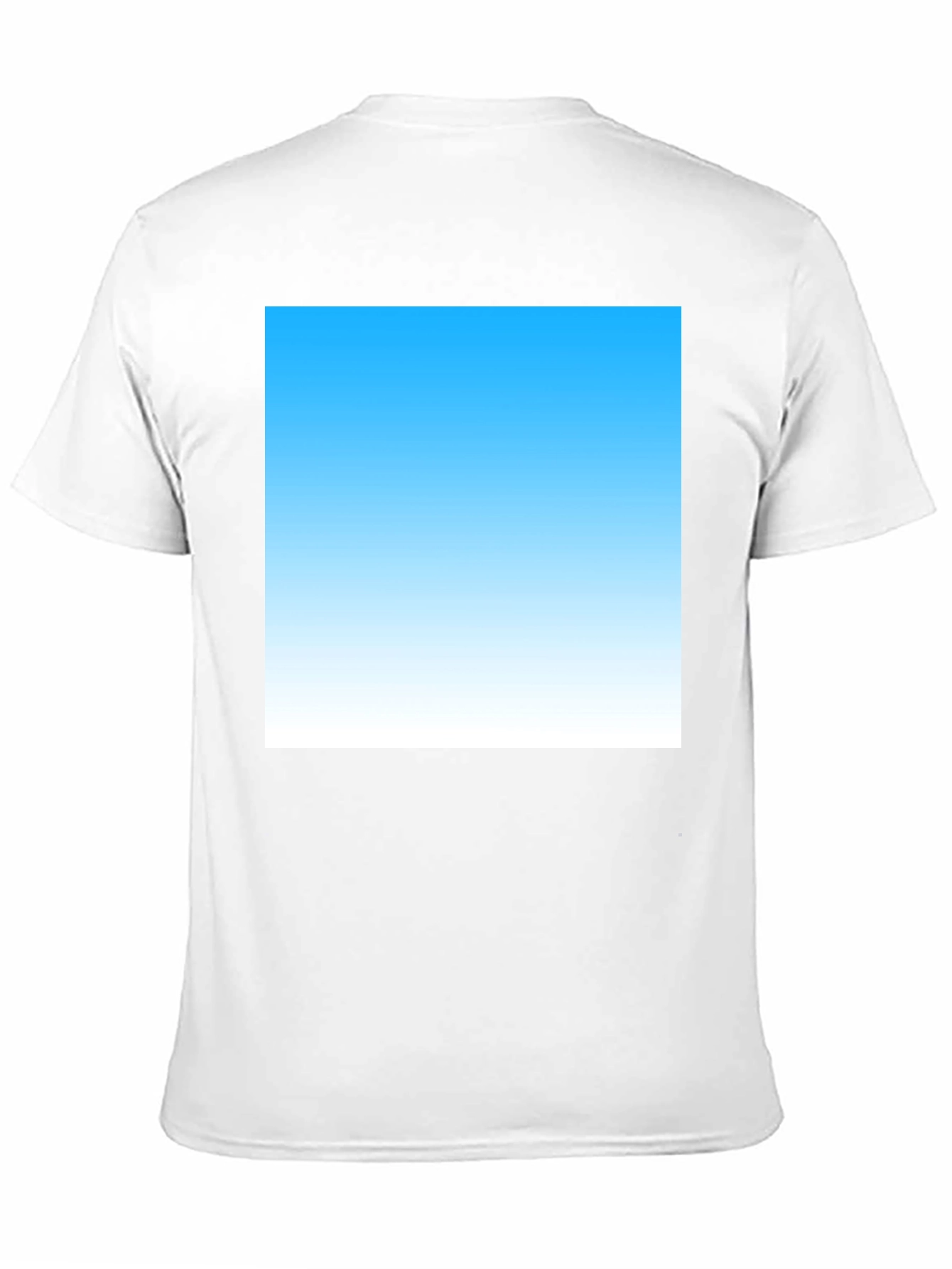 Sky Blue Gradient T-Shirt - Modern Casual Tee