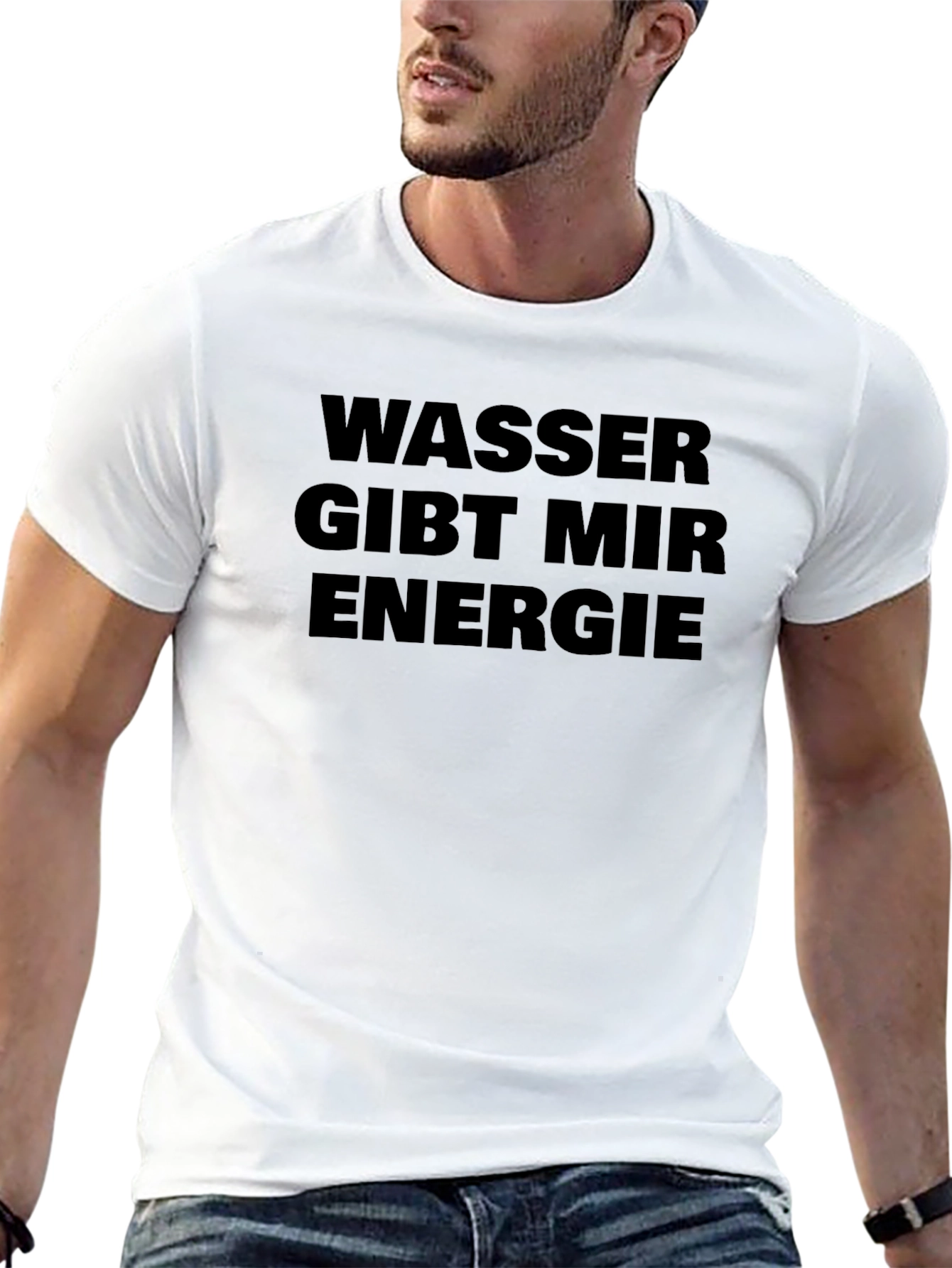 Wasser Gibt Mir Energie Black T-Shirt