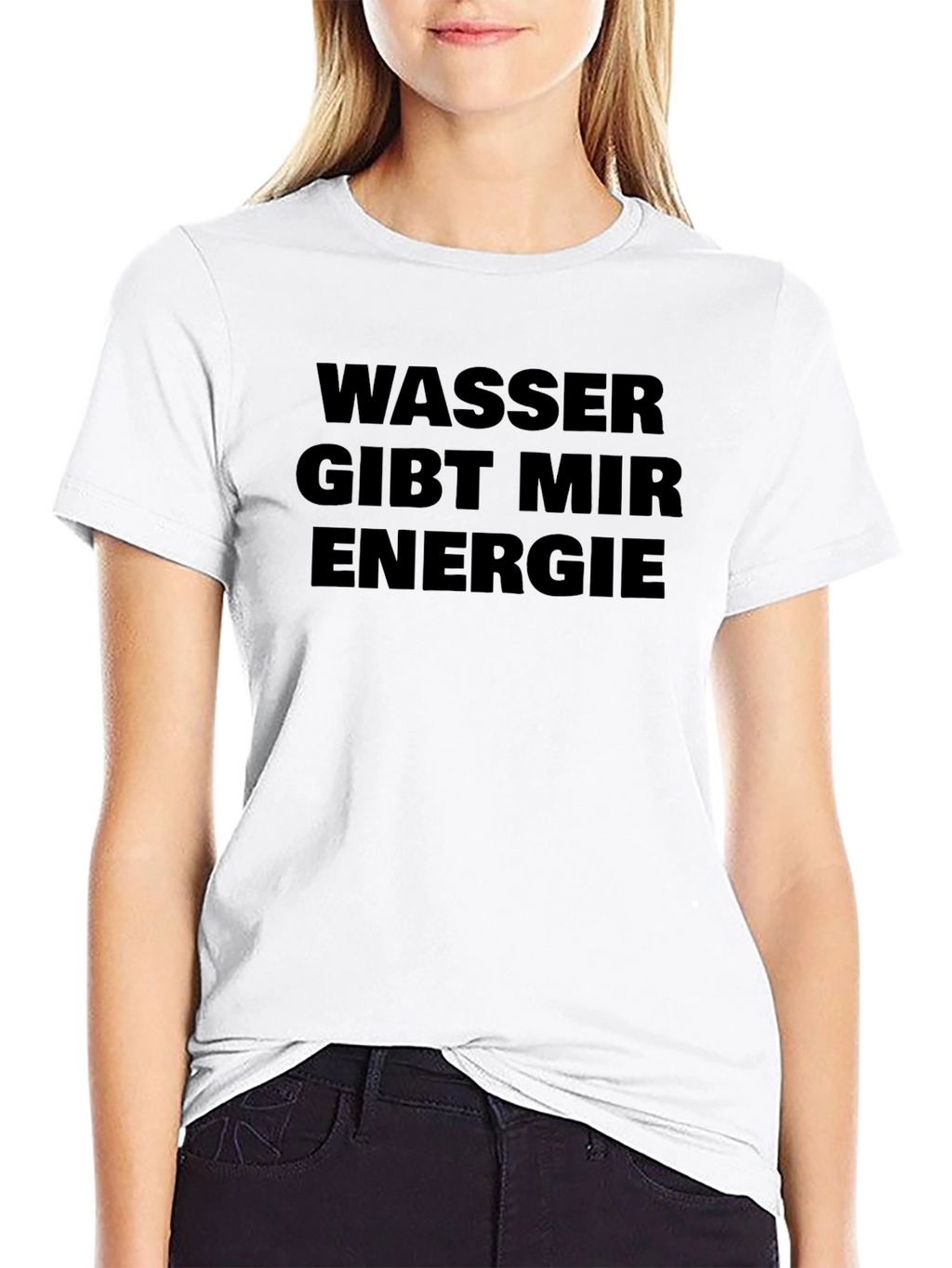 Wasser Gibt Mir Energie Black T-Shirt