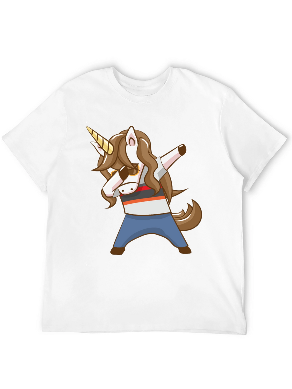 Dabbing Unicorn Graphic T-Shirt