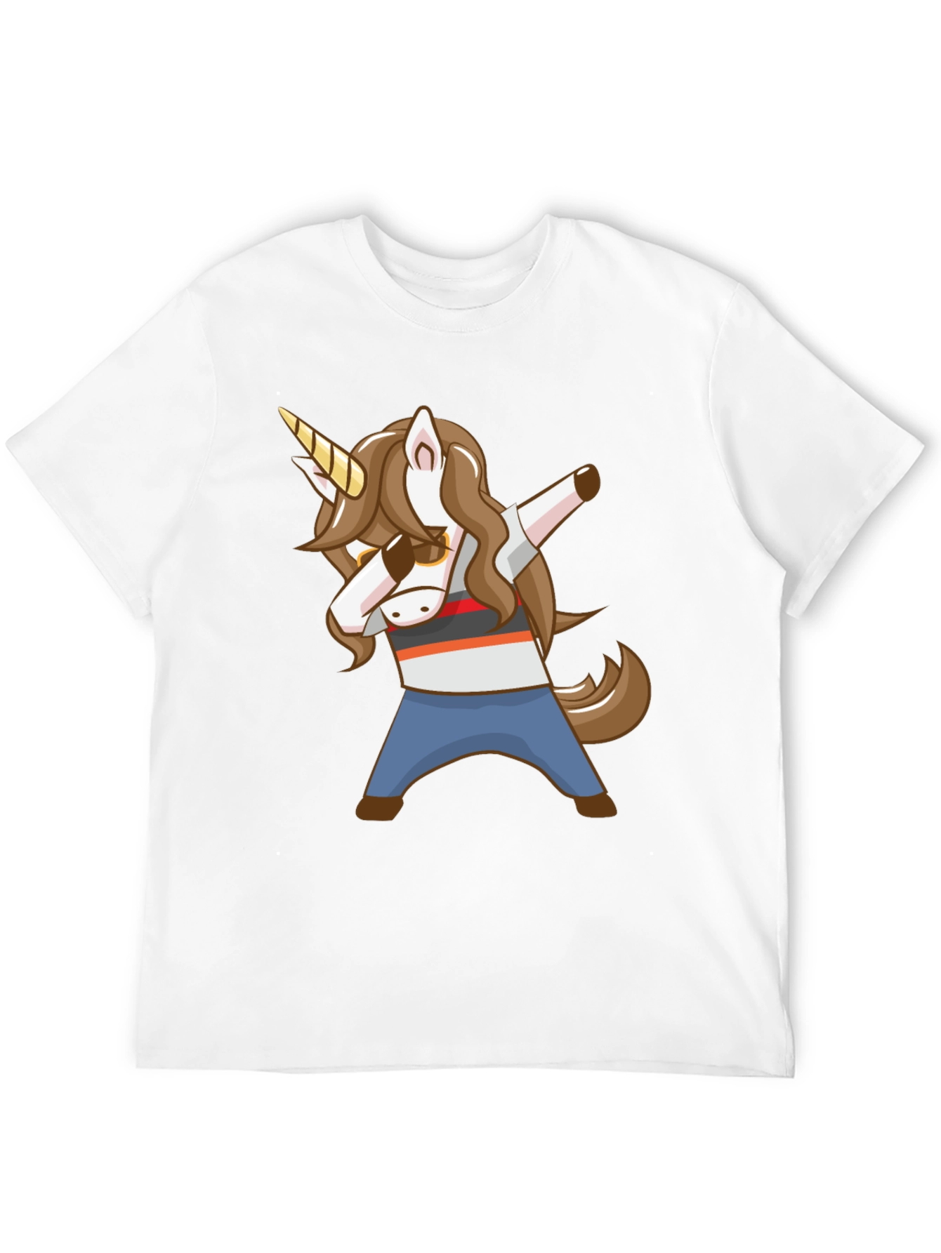 Dabbing Unicorn Graphic T-Shirt