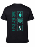 Peace Love Cure PCOS Awareness Graphic Tee