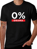 0% Drama Black Graphic T-Shirt