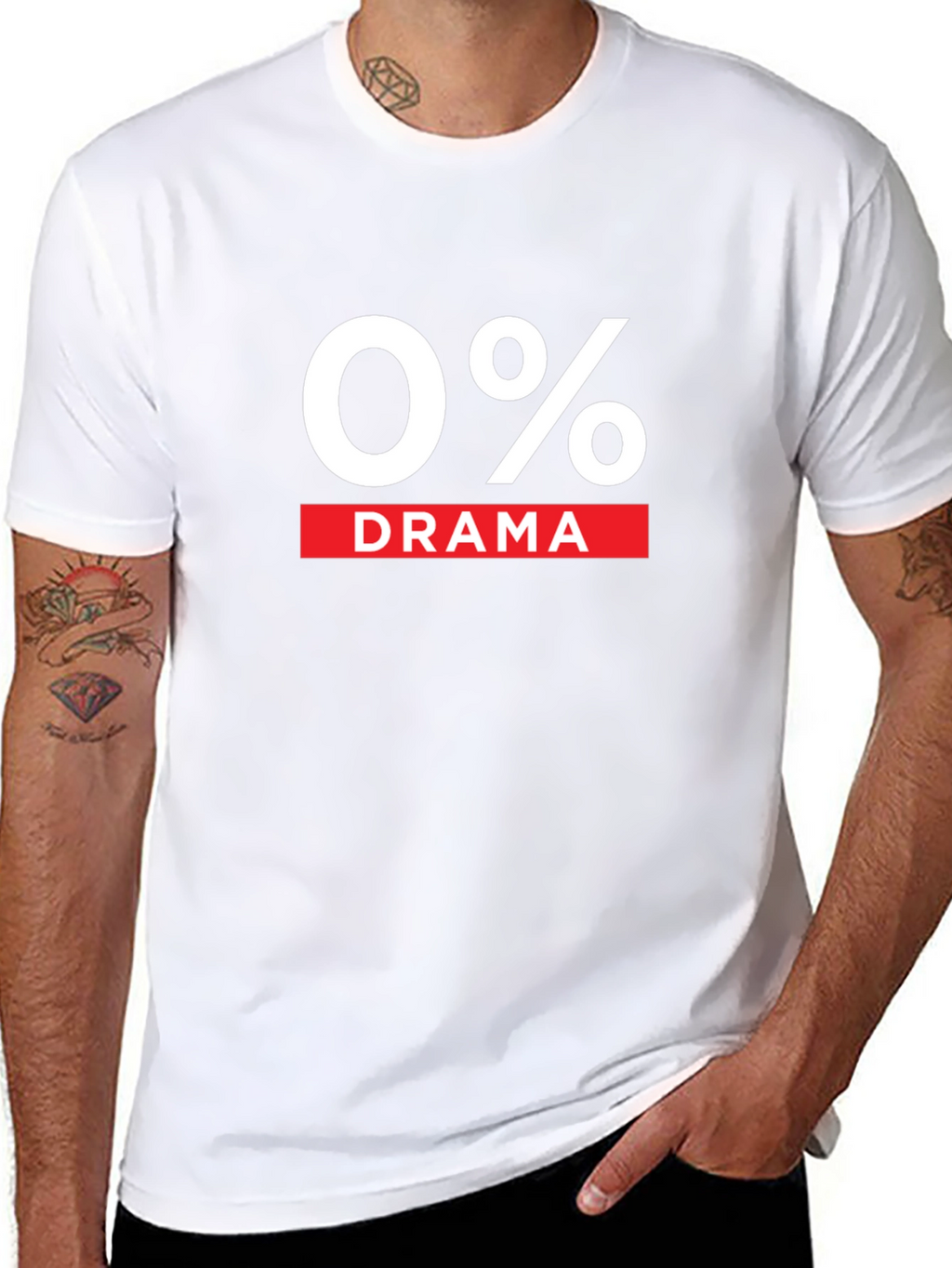 0% Drama Black Graphic T-Shirt