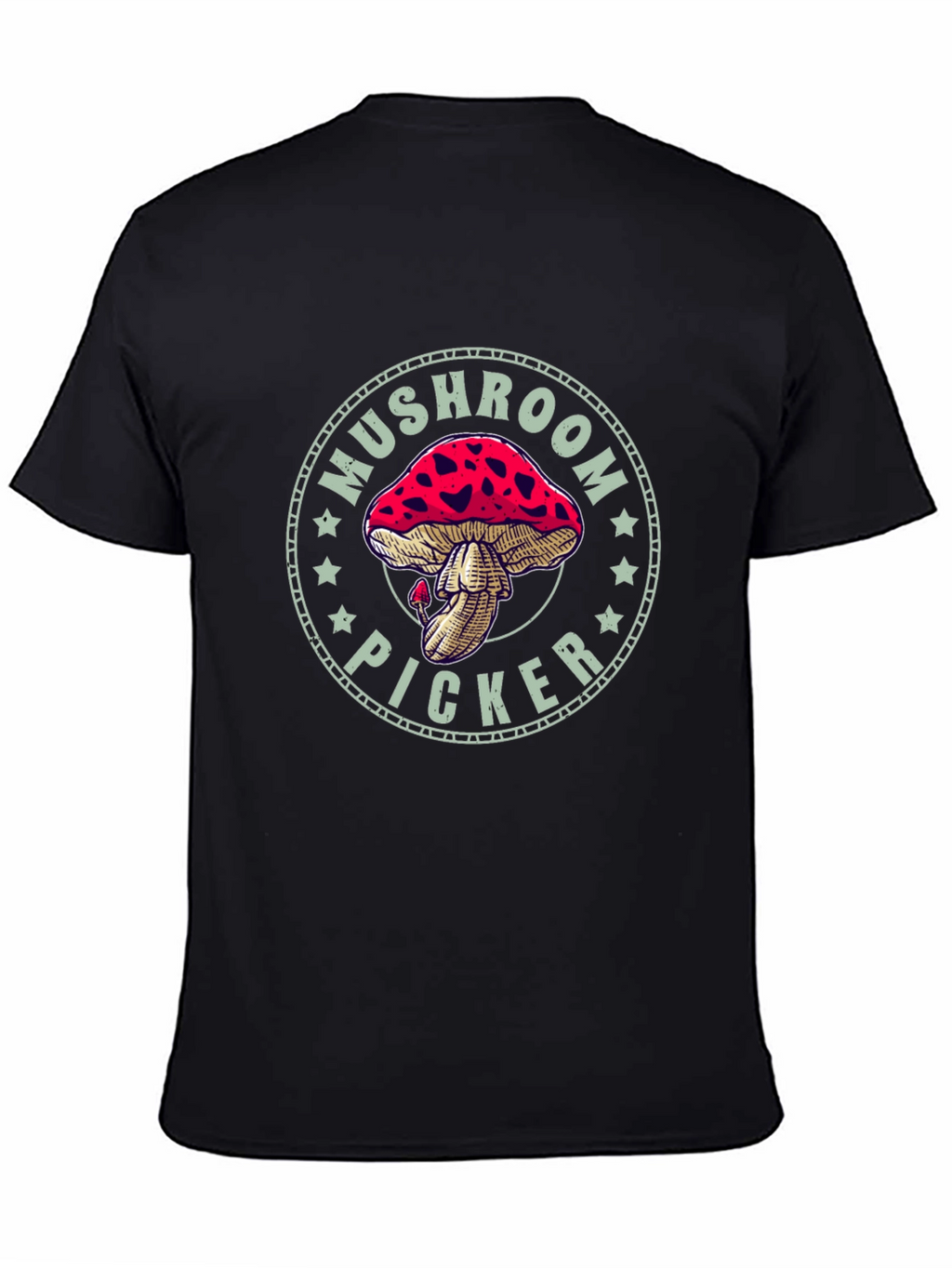Mushroom Picker Graphic Tee - Black
