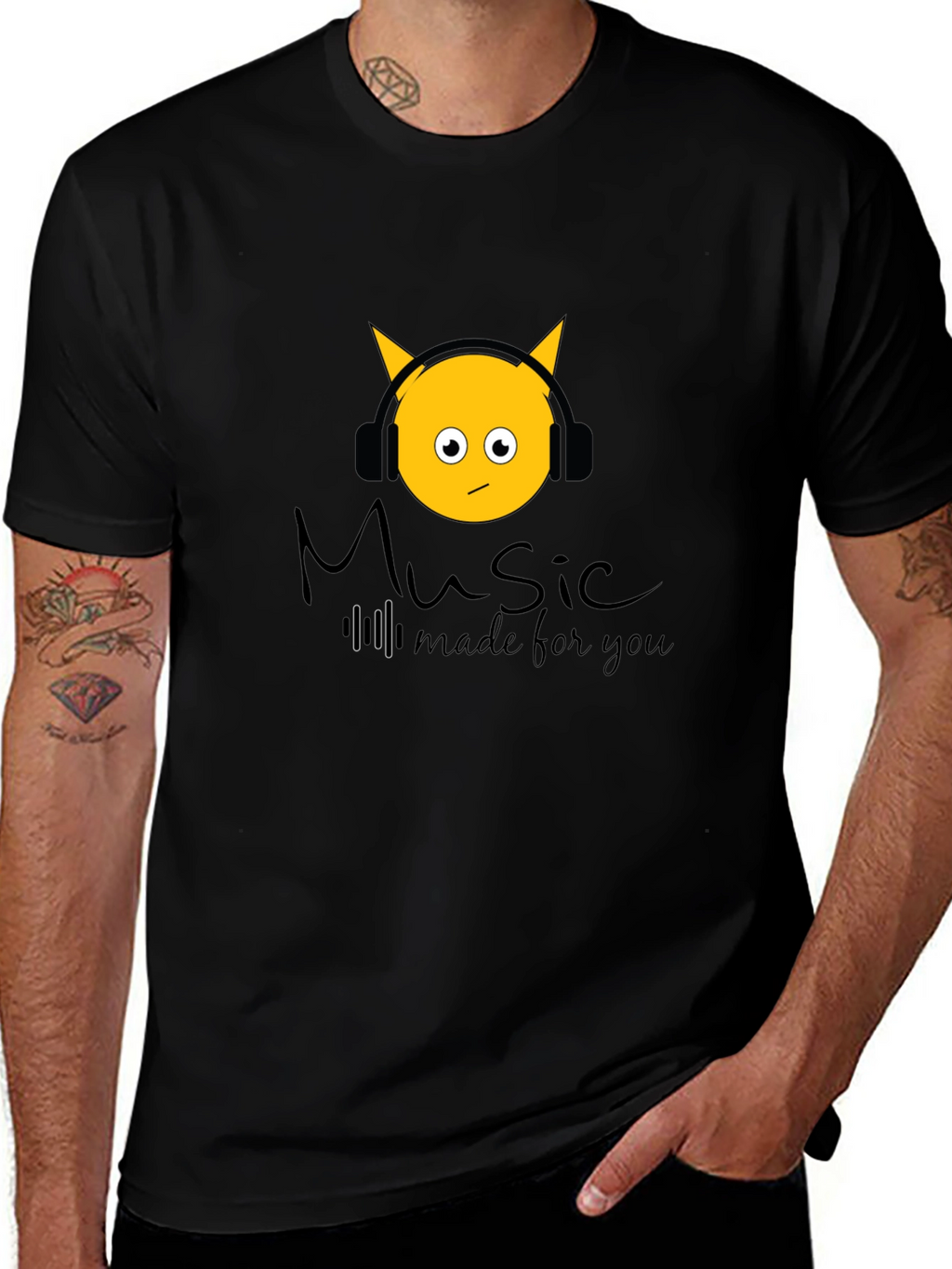 Music Made For You Black T-Shirt