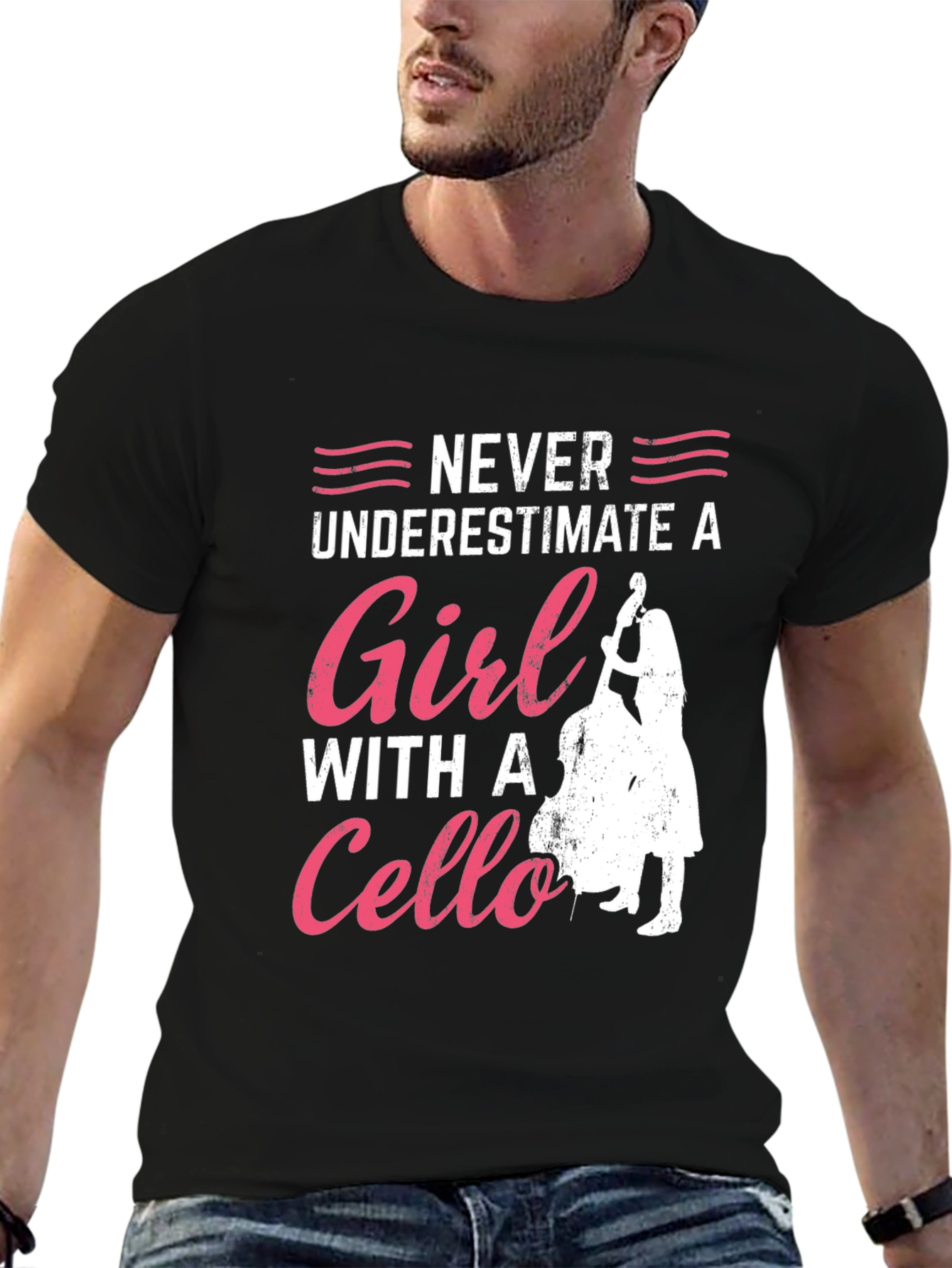 Never Underestimate A Girl With a Cello T-Shirt