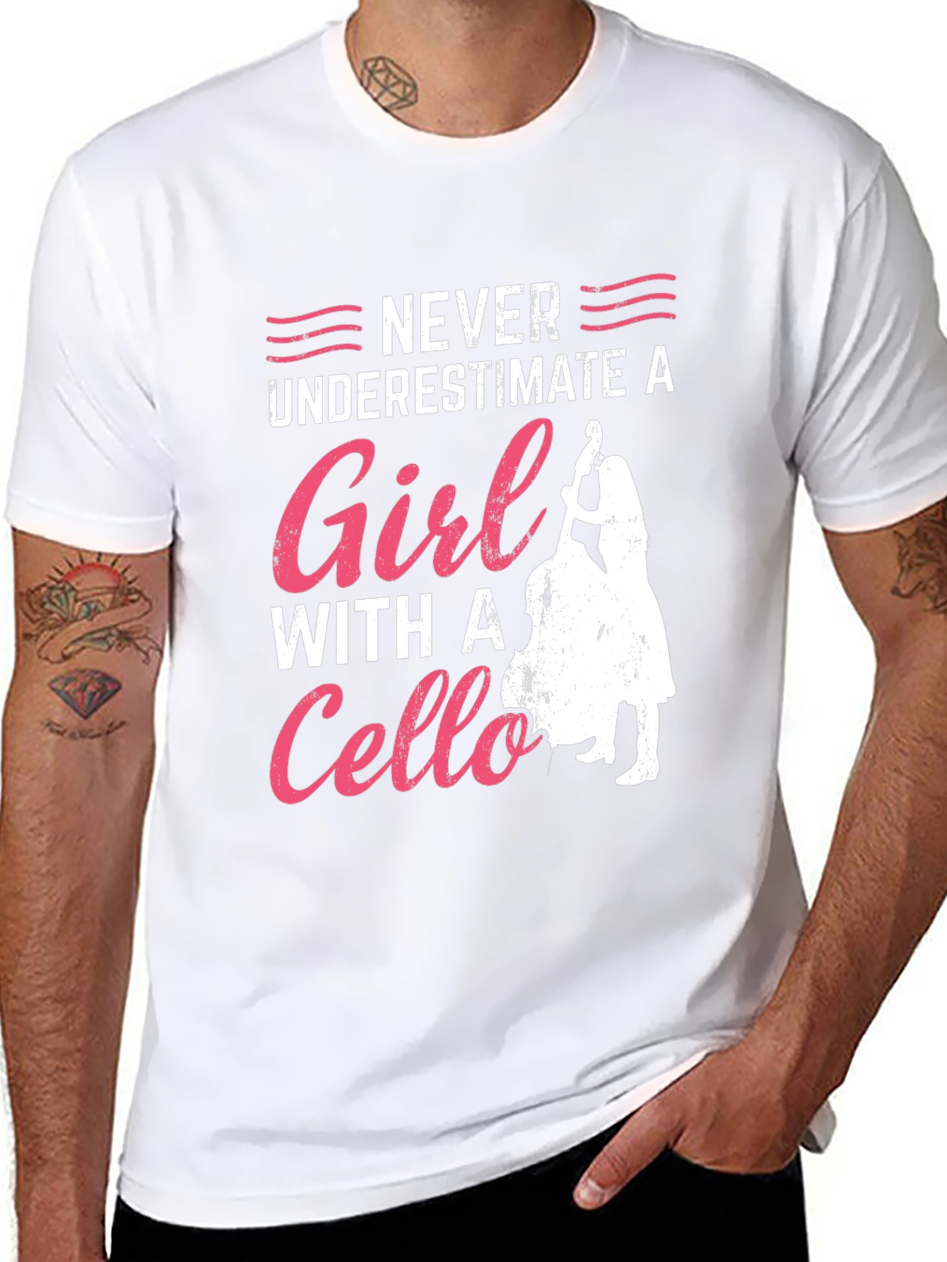Never Underestimate A Girl With a Cello T-Shirt