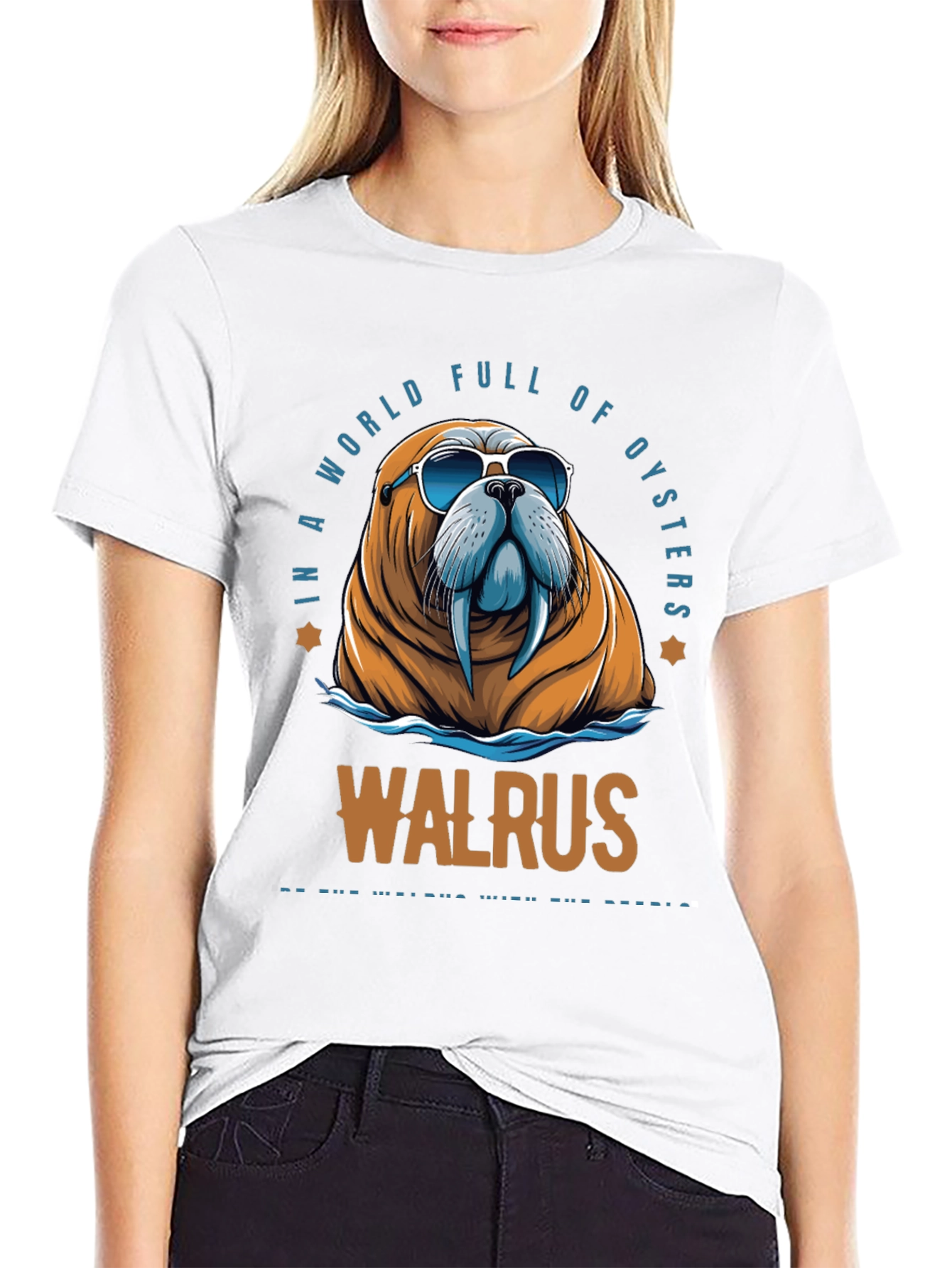 Cool Walrus Graphic T-Shirt
