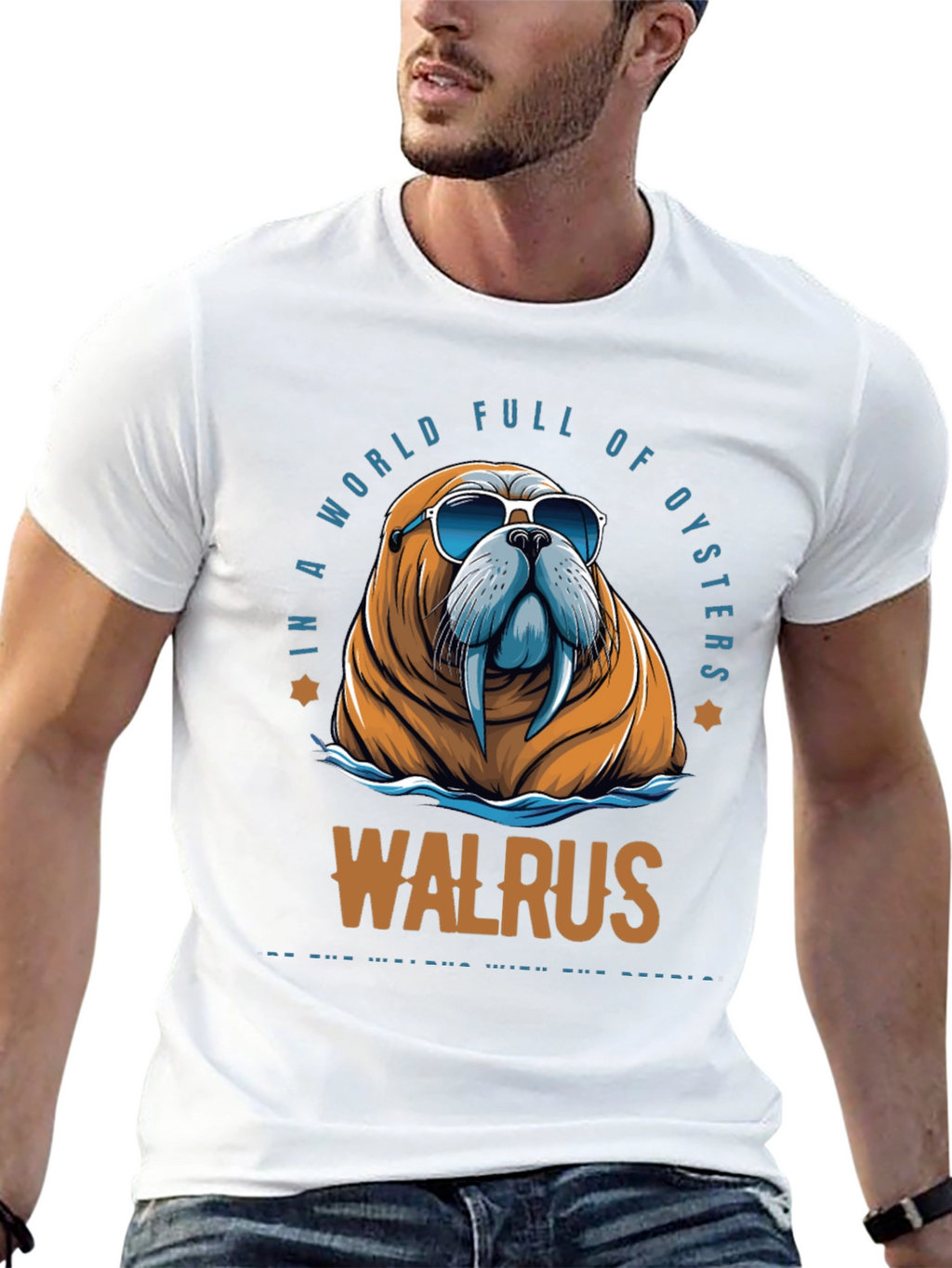 Cool Walrus Graphic T-Shirt