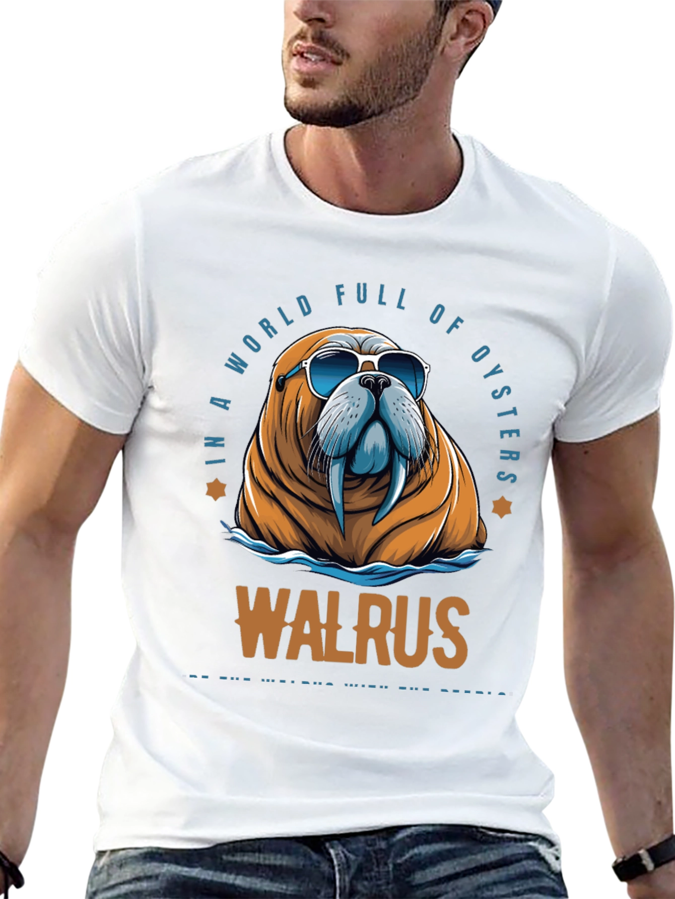 Cool Walrus Graphic T-Shirt