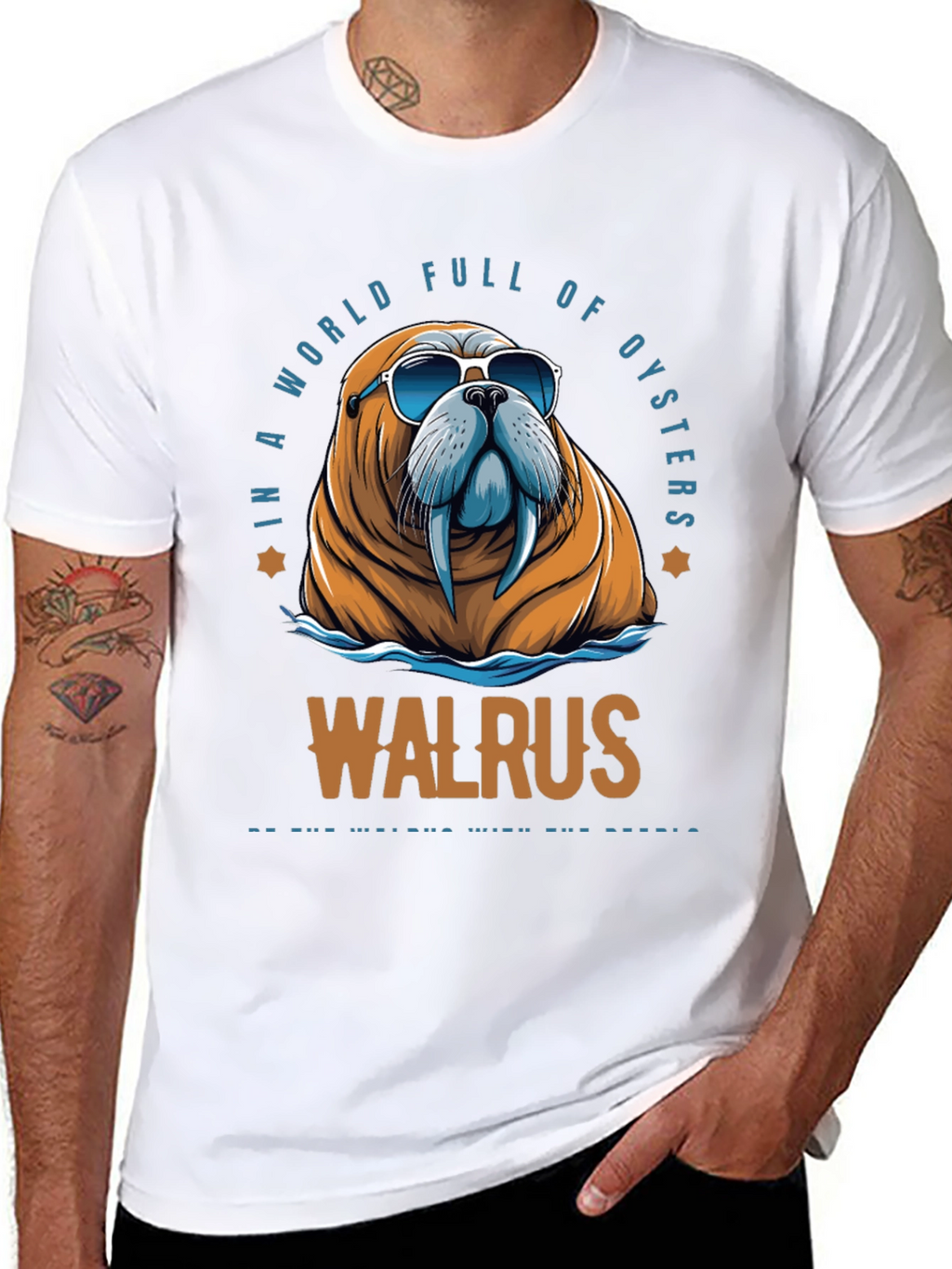 Cool Walrus Graphic T-Shirt