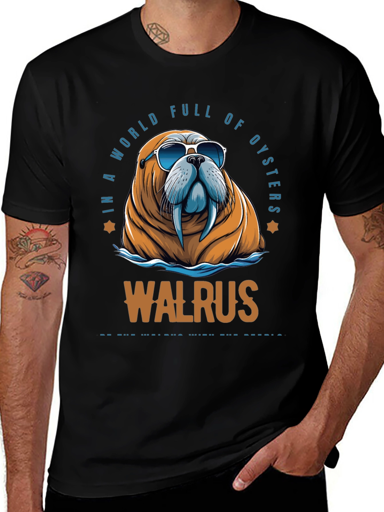 Cool Walrus Graphic T-Shirt