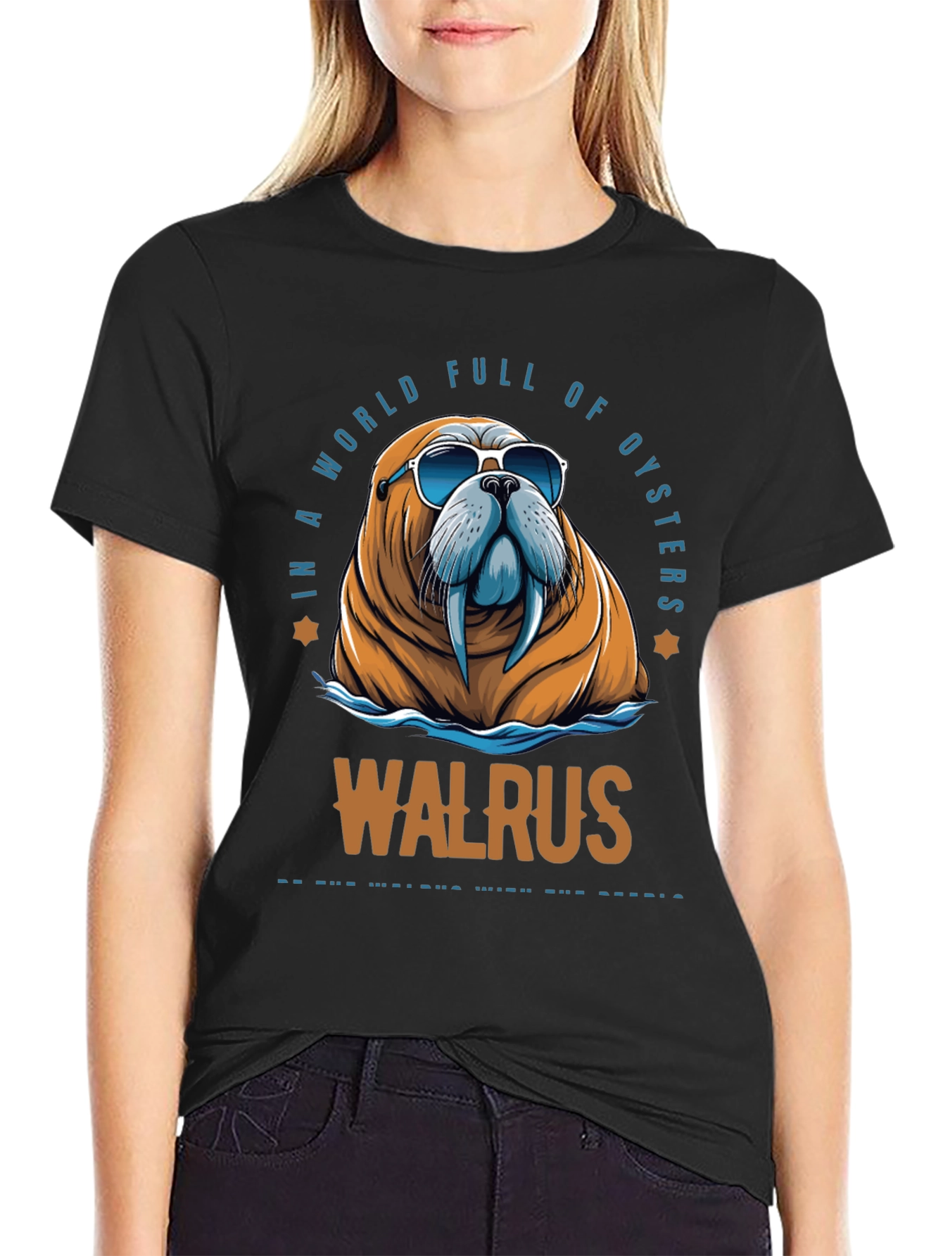 Cool Walrus Graphic T-Shirt