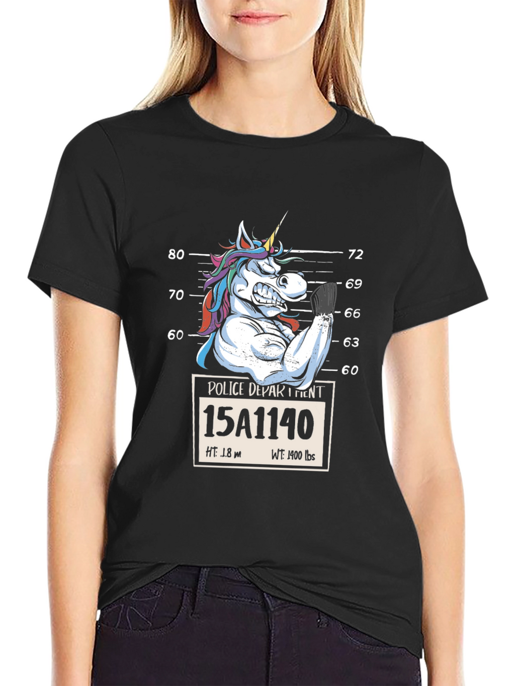 Unicorn Mugshot Graphic T-Shirt