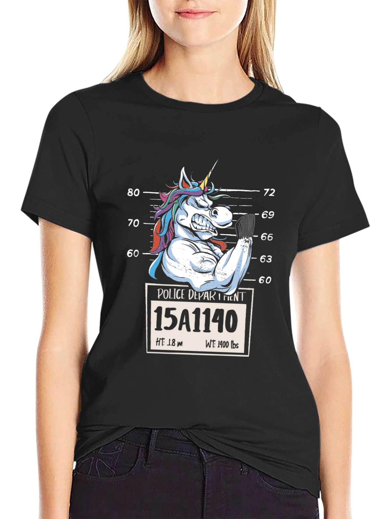 Unicorn Mugshot Graphic T-Shirt