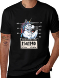Unicorn Mugshot Graphic T-Shirt