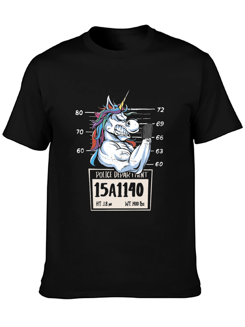 Unicorn Mugshot Graphic T-Shirt