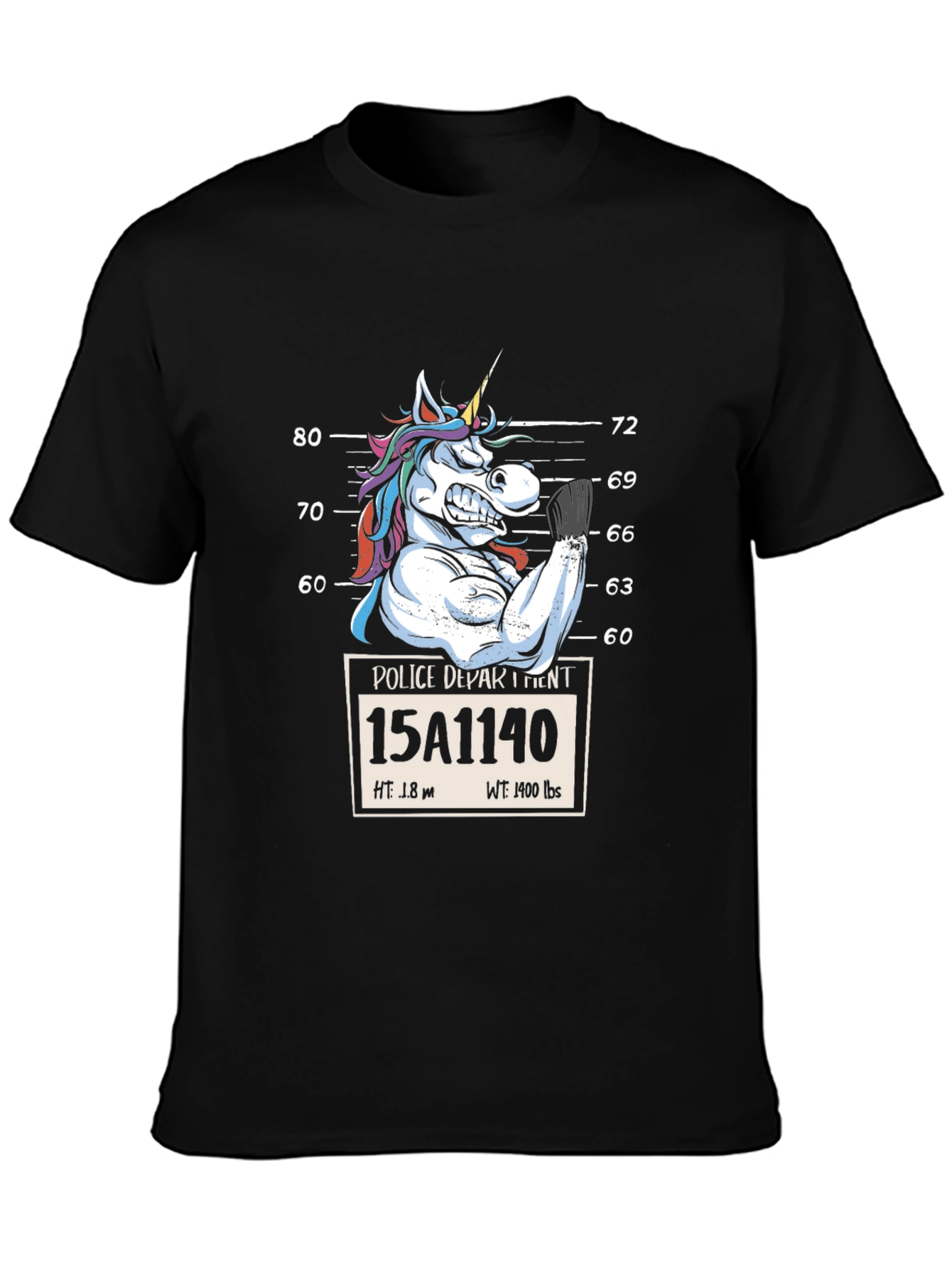 Unicorn Mugshot Graphic T-Shirt
