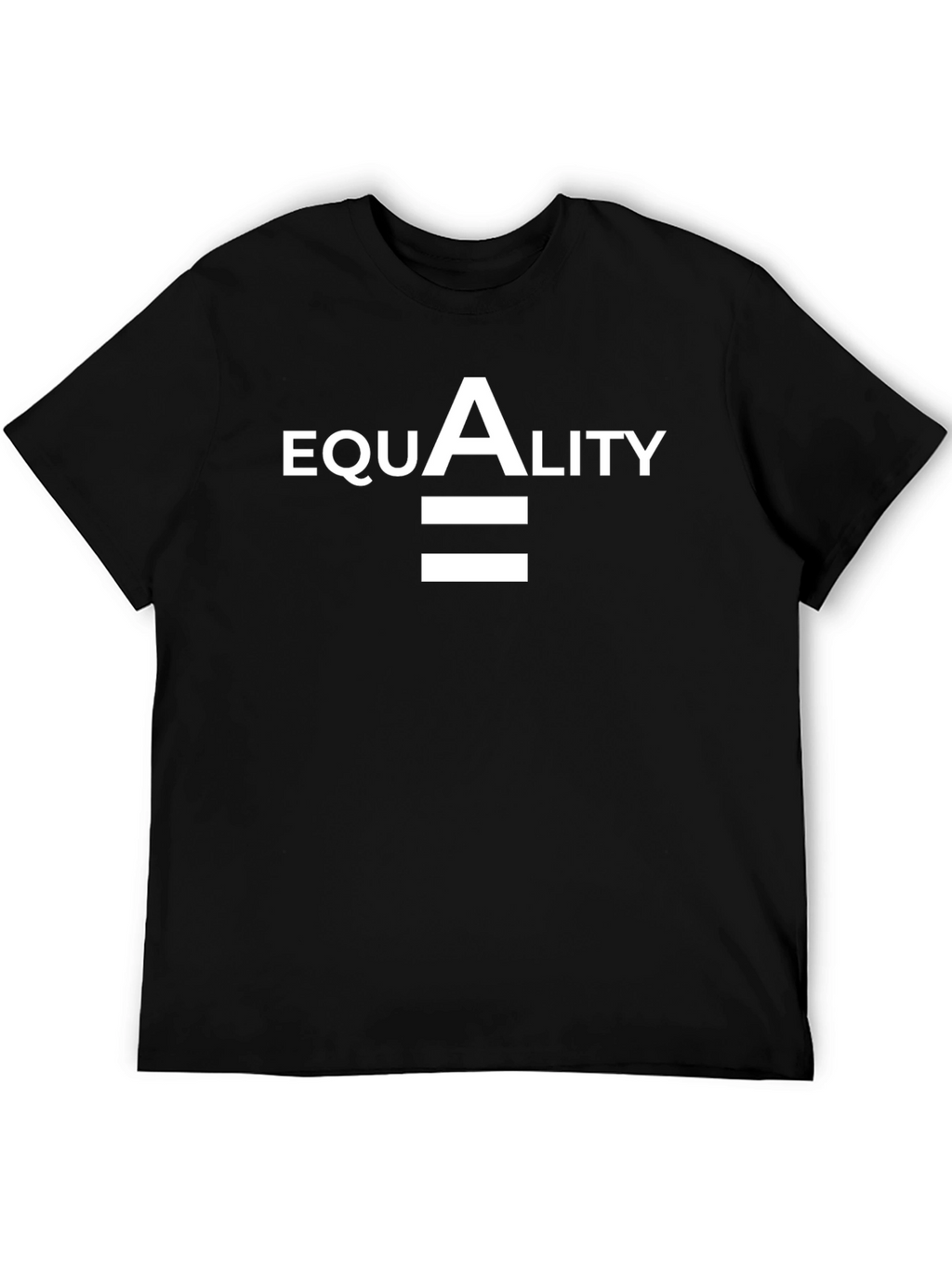 Equality Symbol Graphic T-Shirt - Black Cotton Tee
