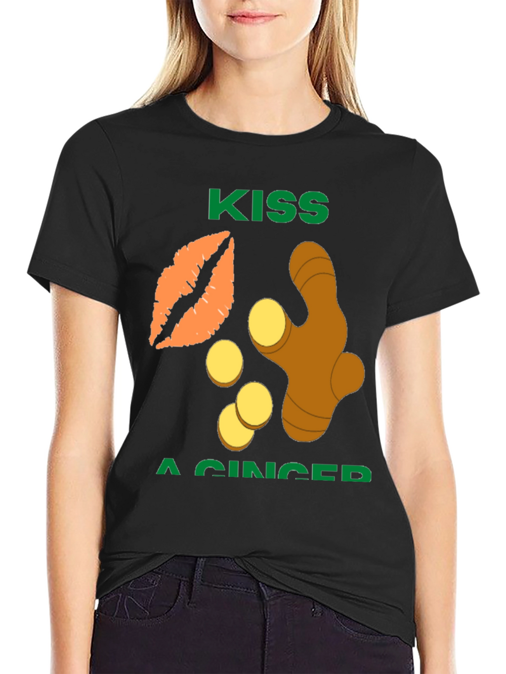 Kiss a Ginger Graphic T-Shirt - Funny Novelty Tee