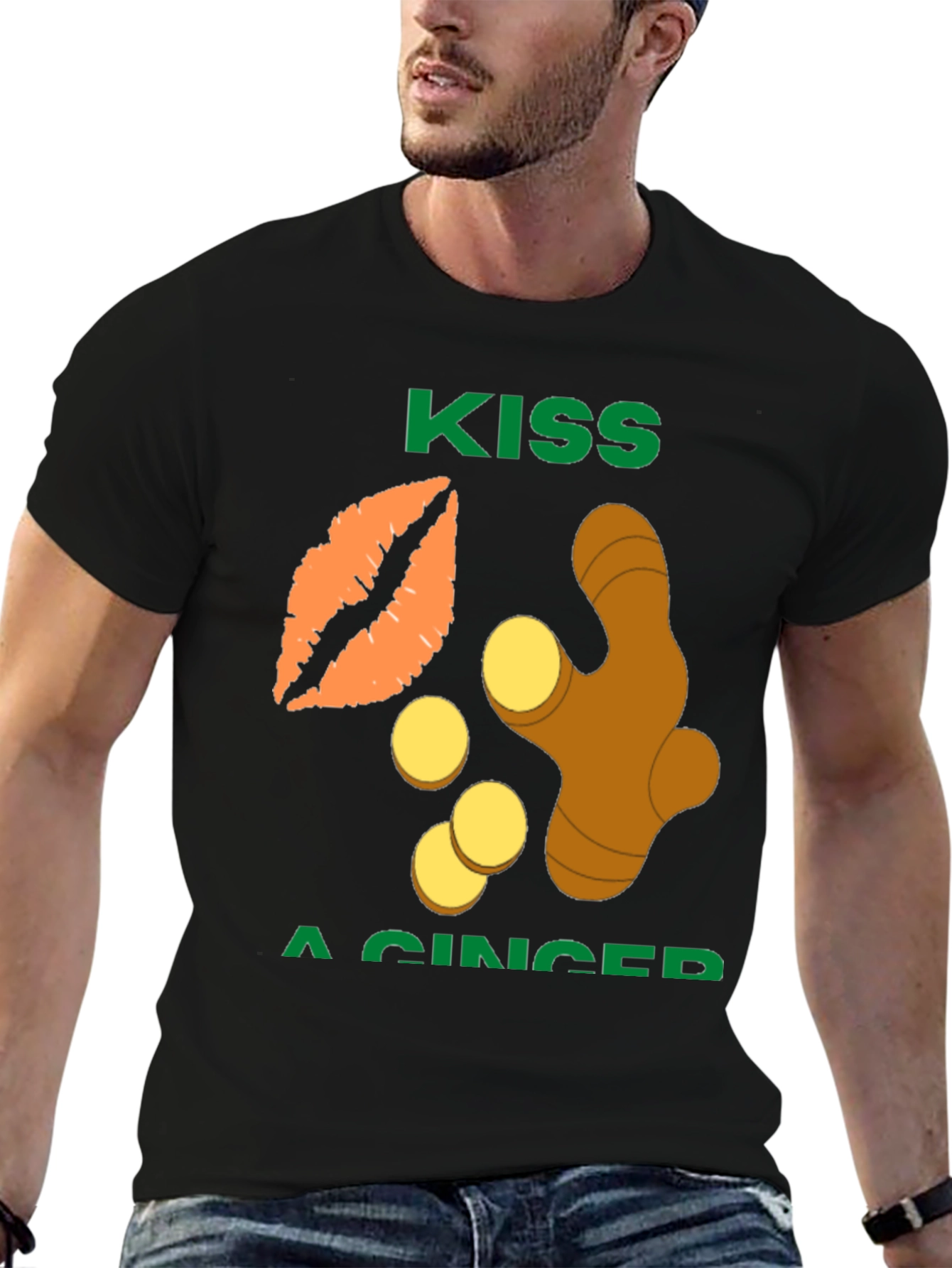 Kiss a Ginger Graphic T-Shirt - Funny Novelty Tee