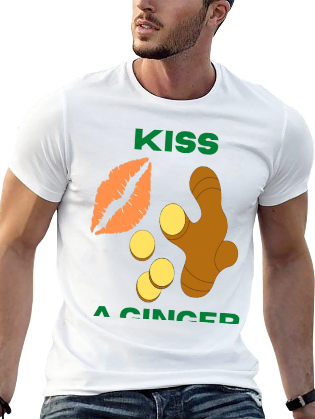 Kiss a Ginger Graphic T-Shirt - Funny Novelty Tee