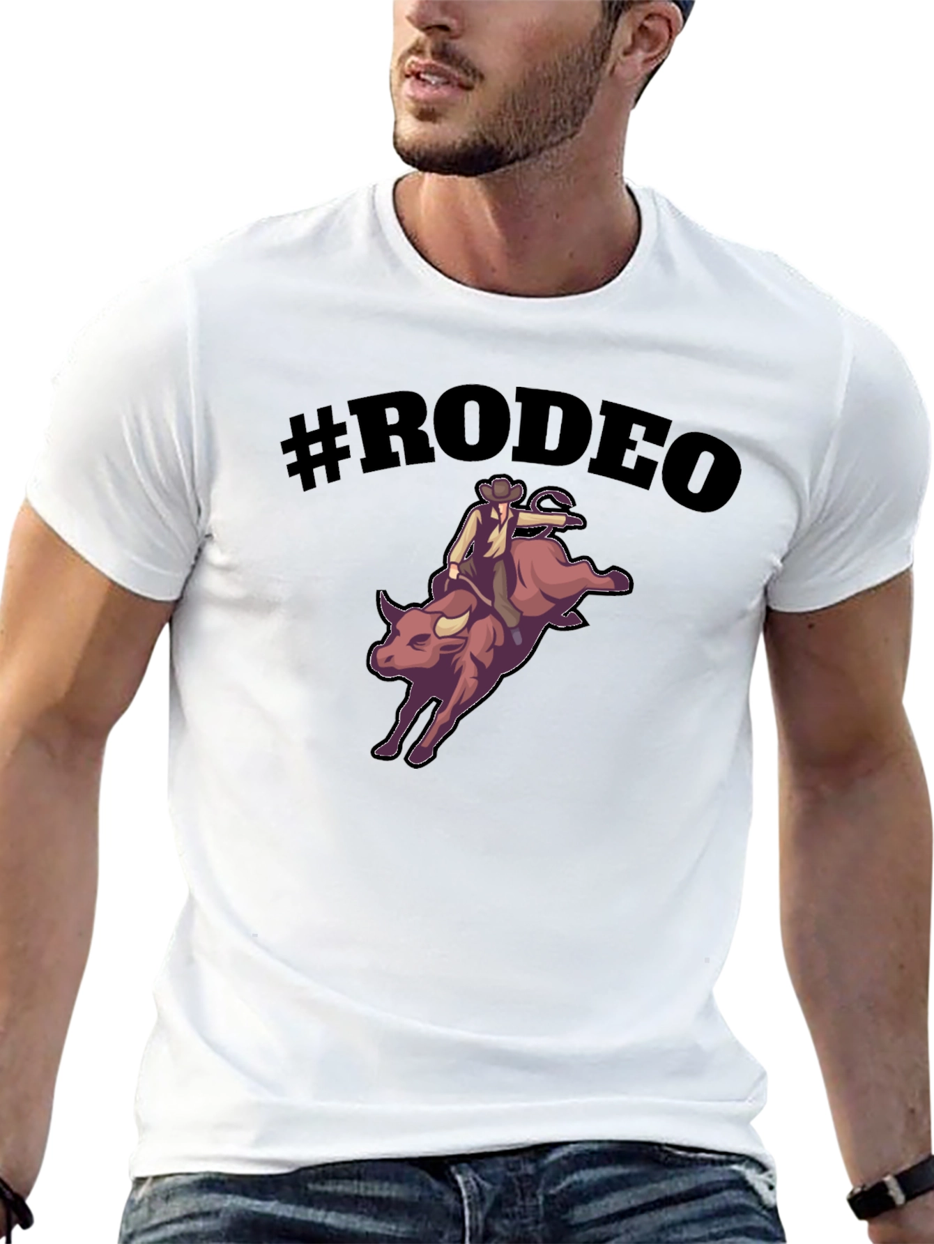 Rodeo Bull Riding Graphic T-Shirt