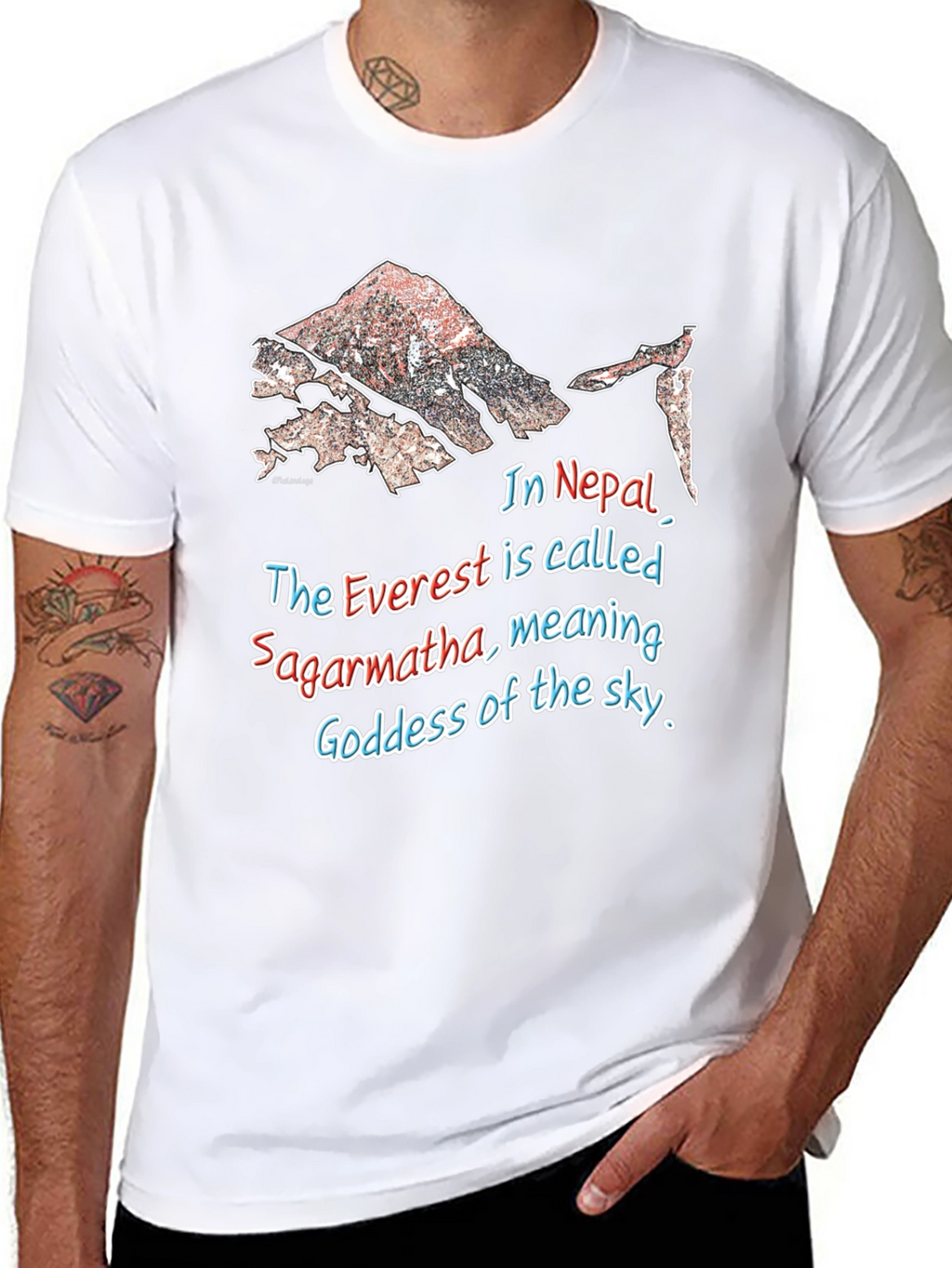 Everest Sagarmartha Nepal Graphic T-Shirt