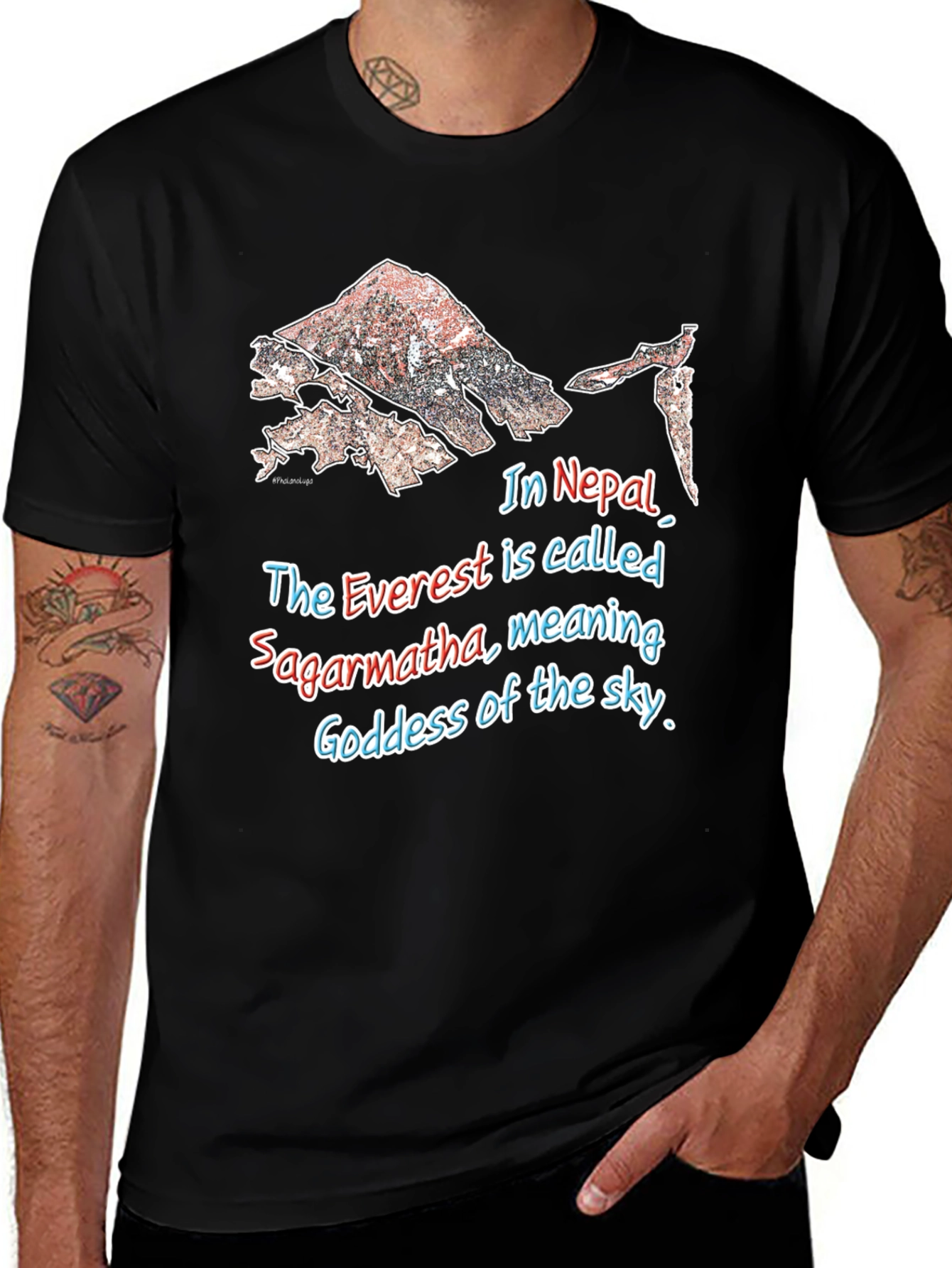 Everest Sagarmartha Nepal Graphic T-Shirt