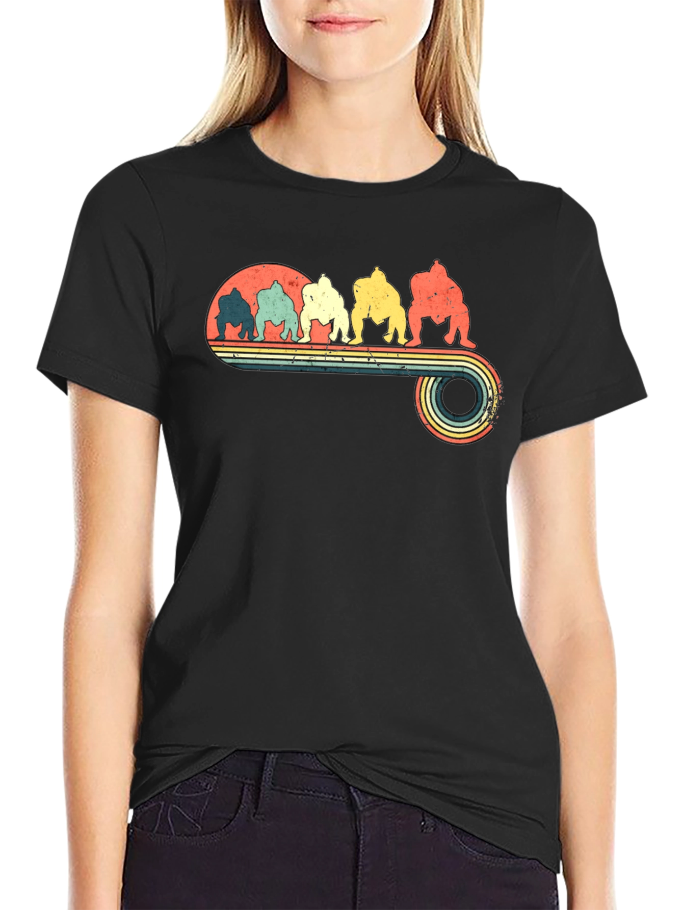 Retro Sumo Wrestlers Graphic Tee