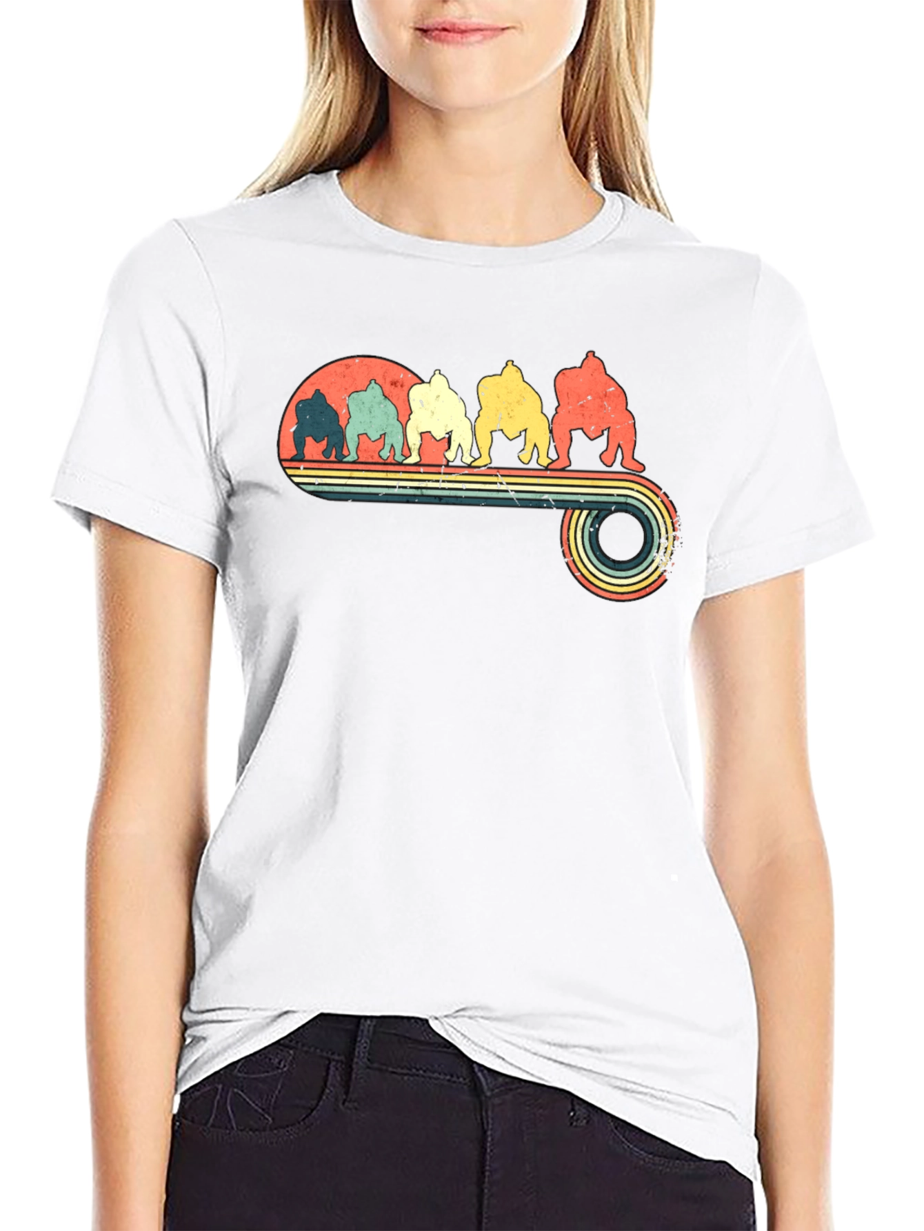 Retro Sumo Wrestlers Graphic Tee