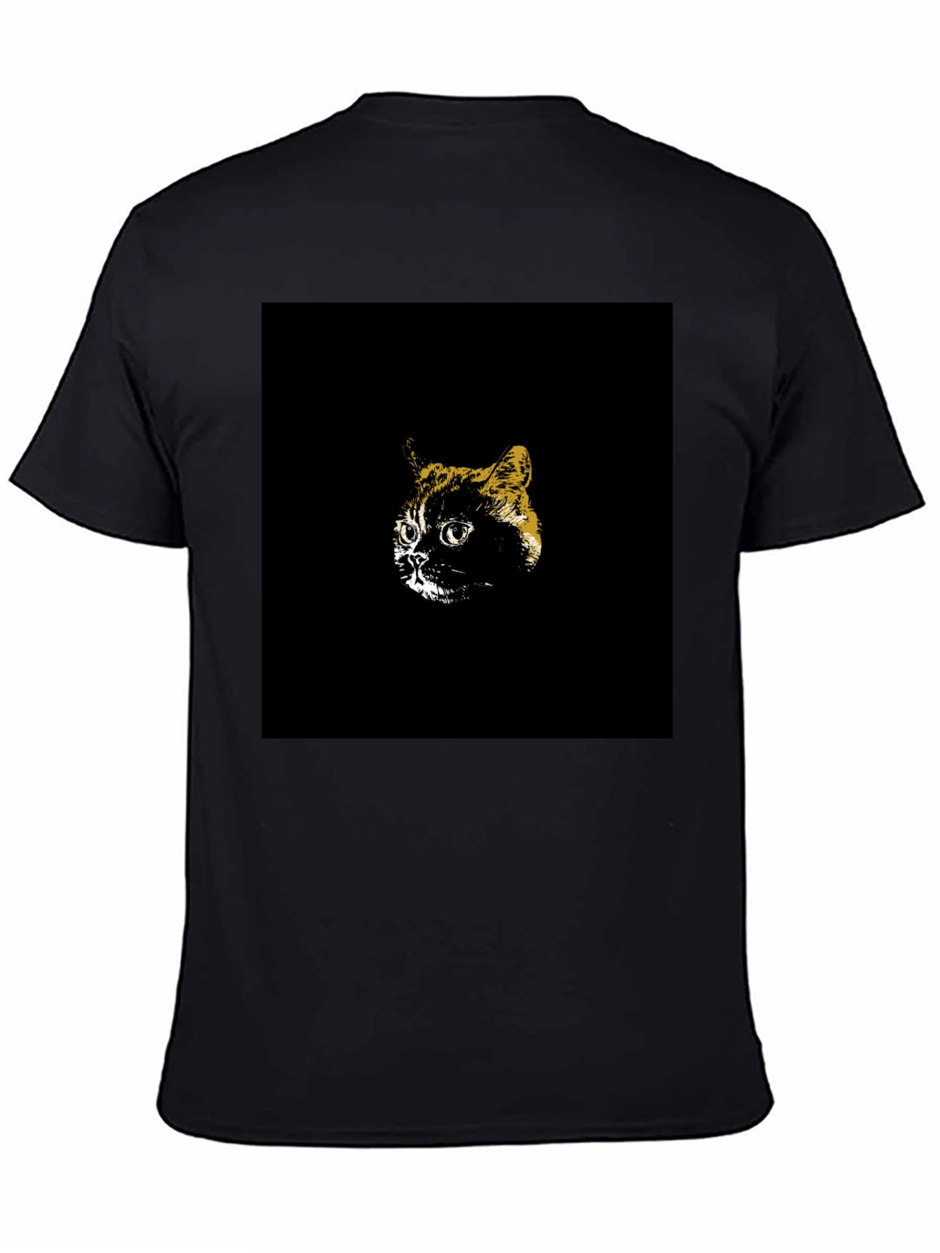 Cool Cat Graphic Tee - Black Cotton T-Shirt