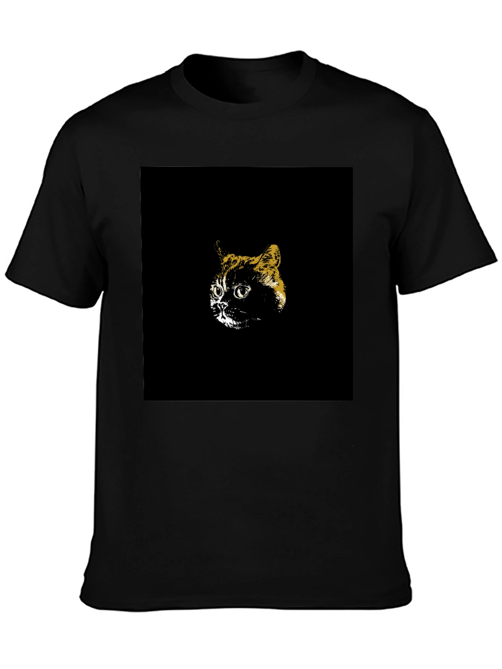 Cool Cat Graphic Tee - Black Cotton T-Shirt