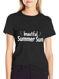 Beautiful Summer Sun Black T-Shirt
