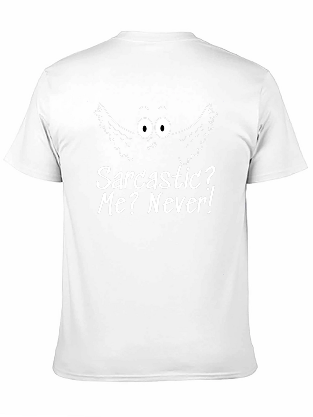 Sarcastic Owl Graphic Print Black T-Shirt