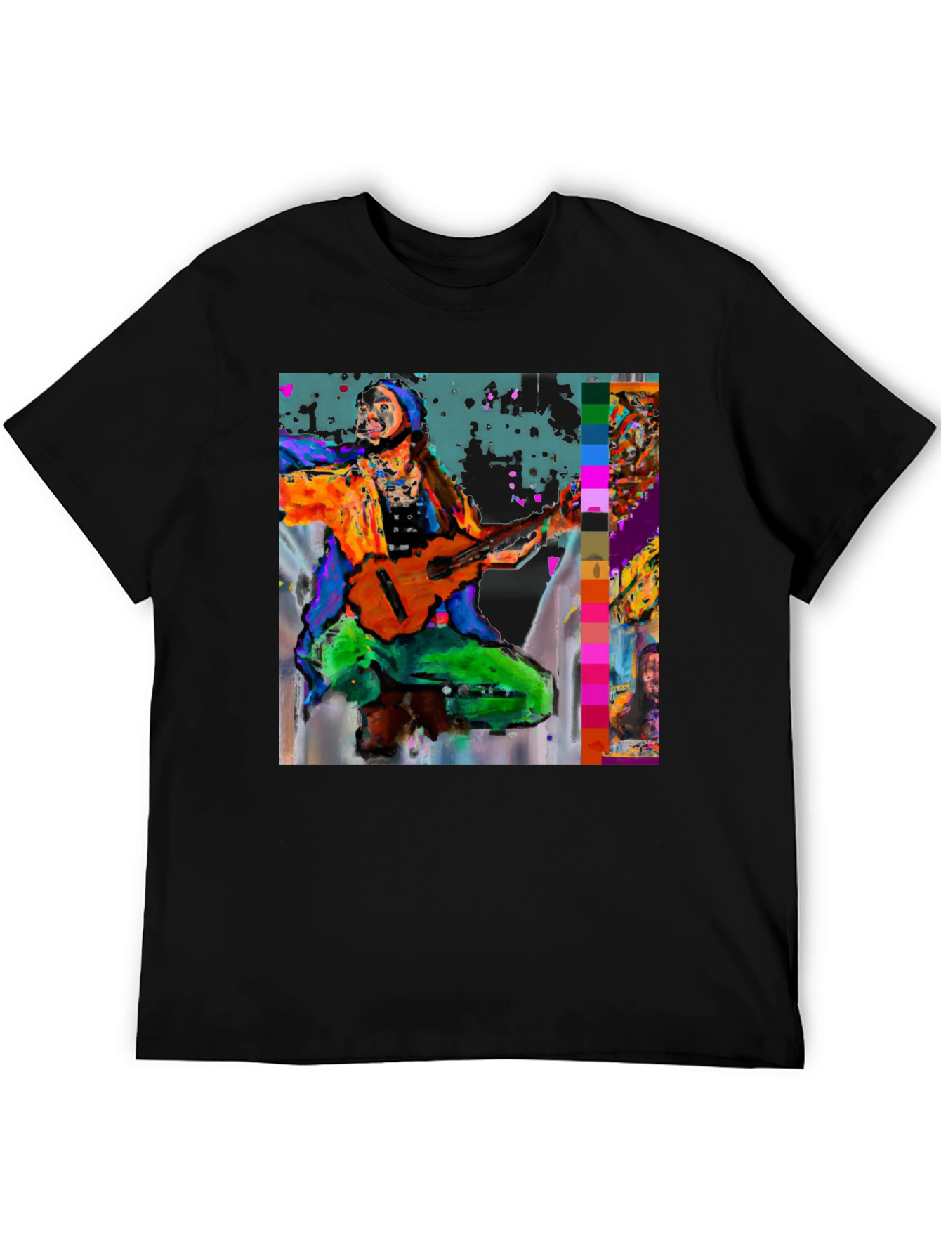 Abstract Musician Graphic T-Shirt