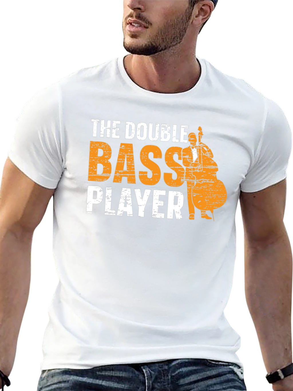 Double Bass Player Graphic Tee - Musician T-Shirt