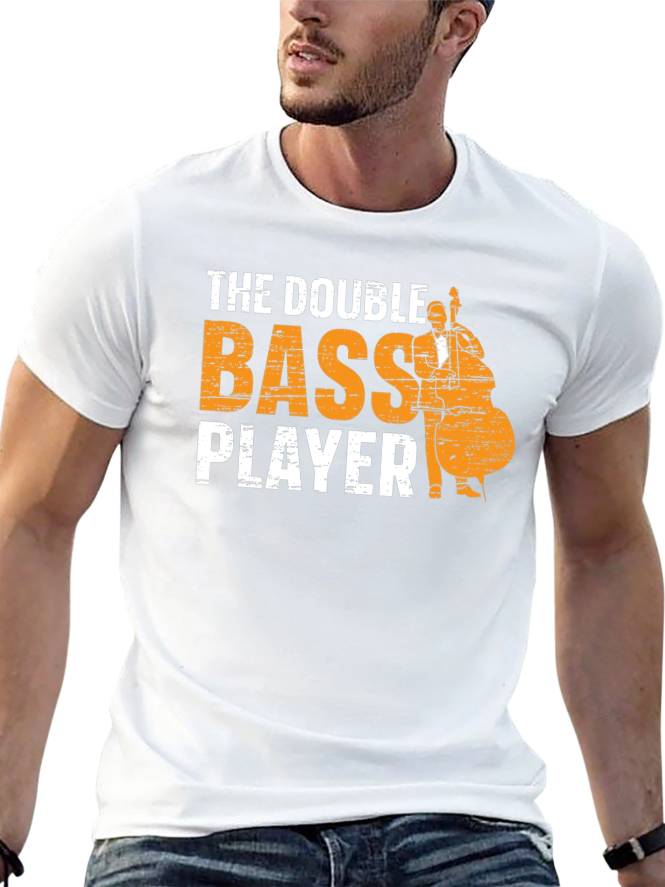 Double Bass Player Graphic Tee - Musician T-Shirt