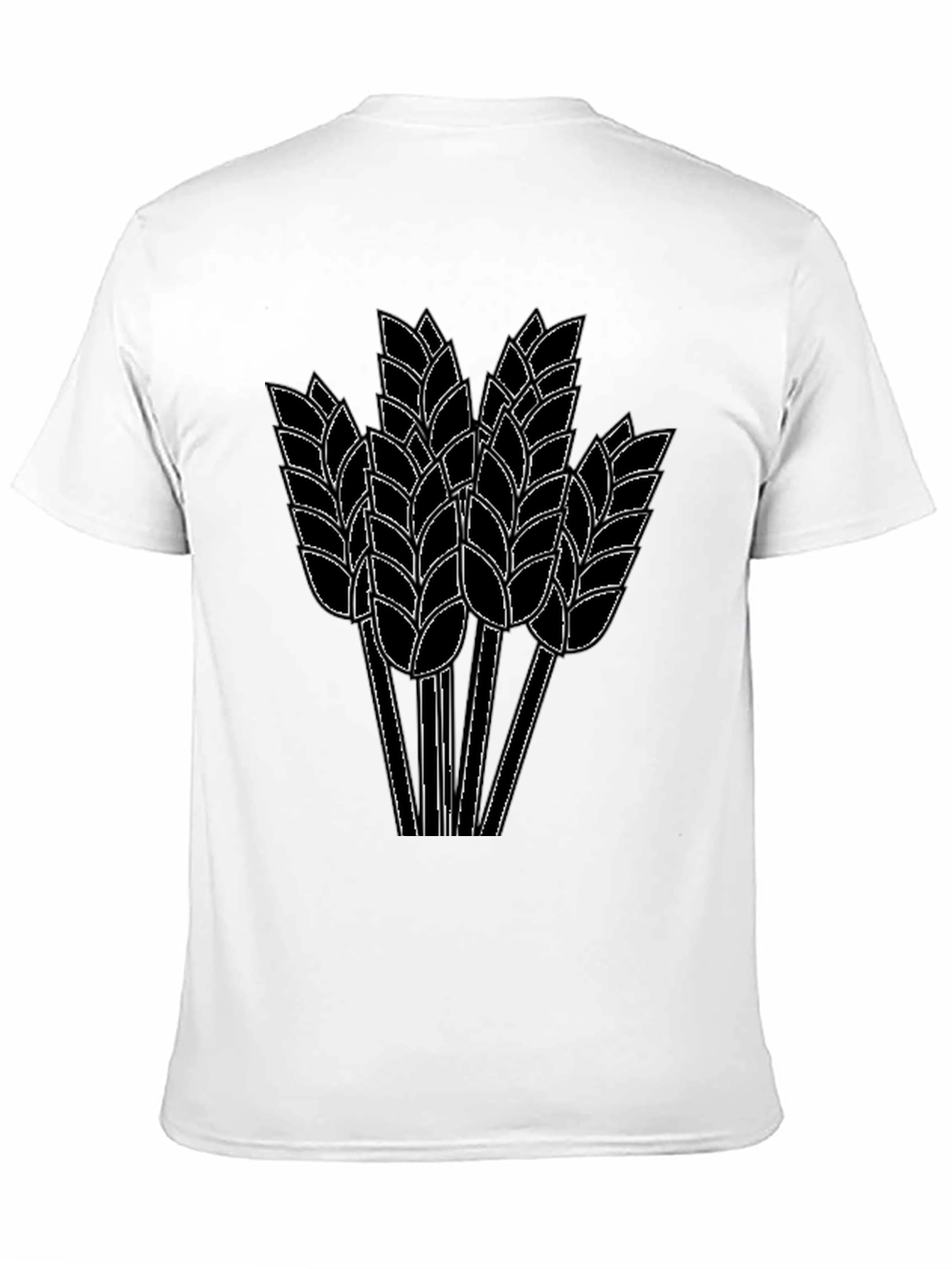 Wheat Graphic Print Black T-Shirt