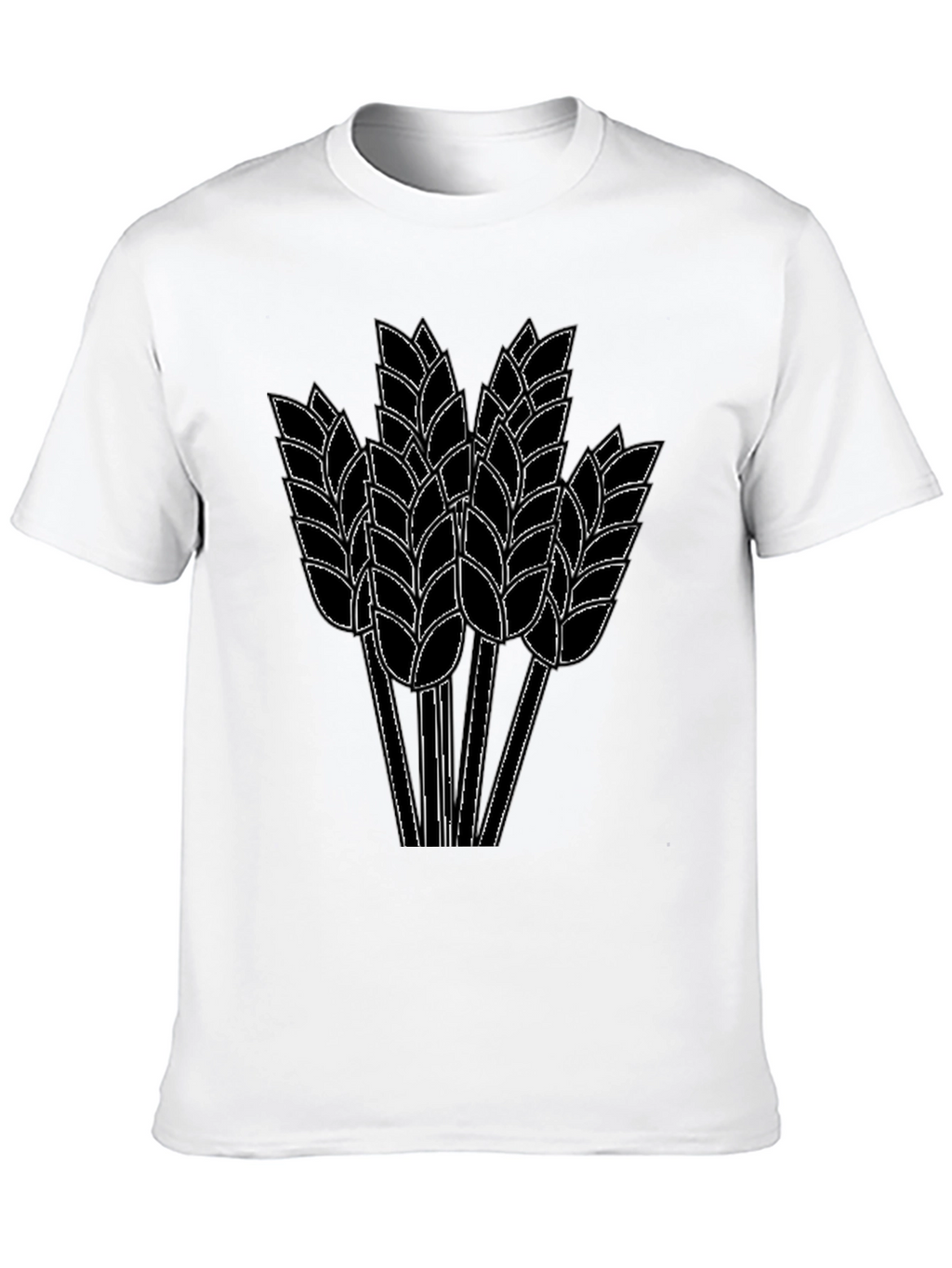 Wheat Graphic Print Black T-Shirt