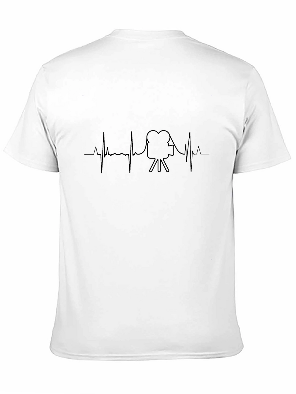 Movie Camera Heartbeat Graphic Tee