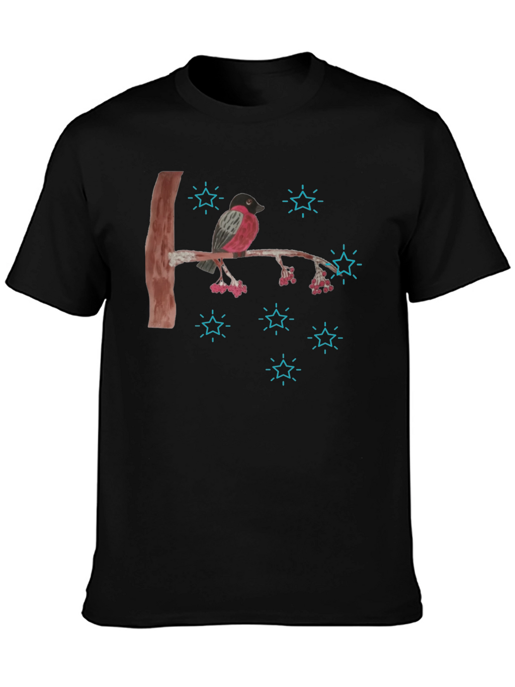 Bird on Branch Graphic T-Shirt